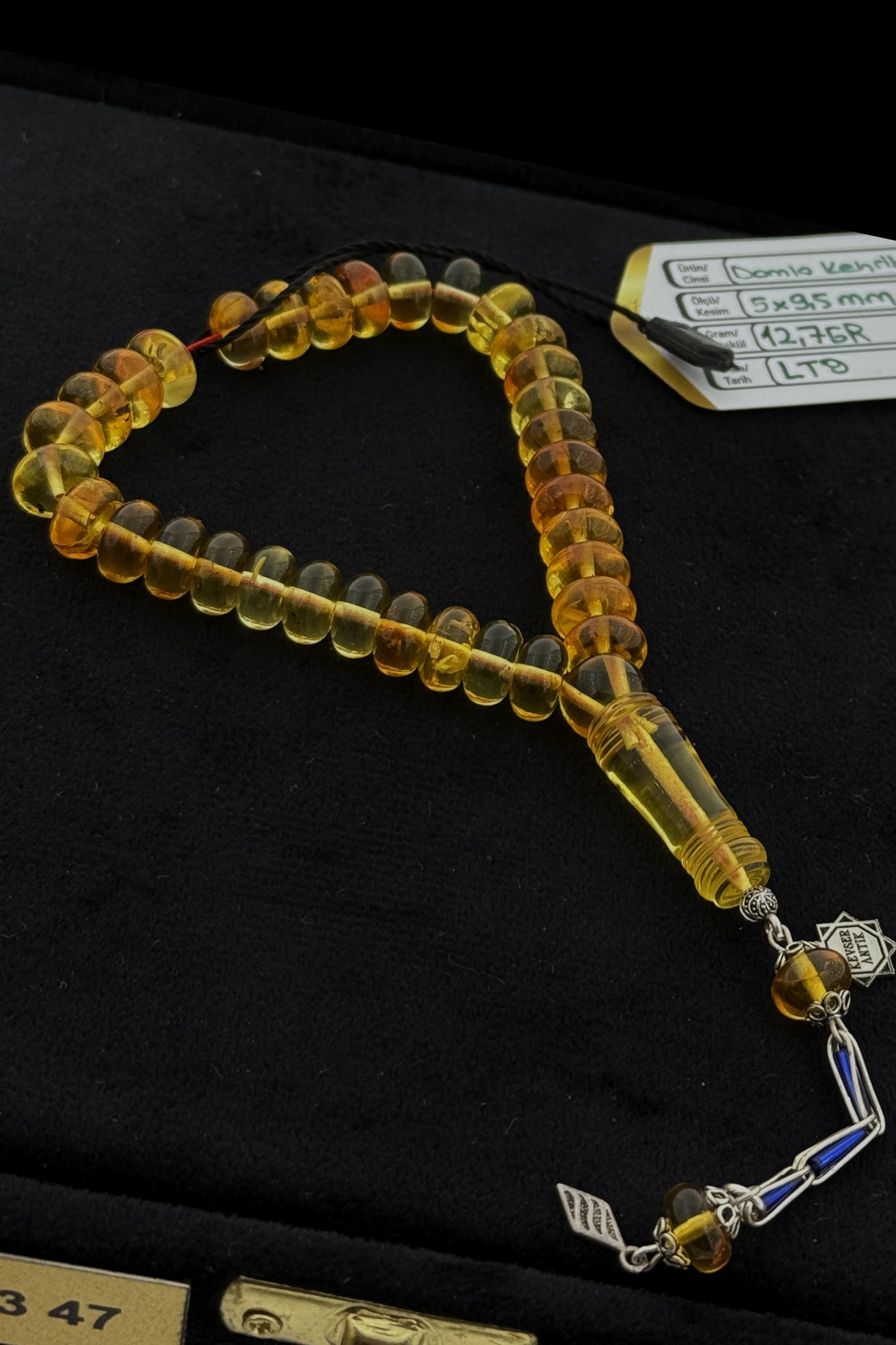 Basık Kesim Damla Kehribar TesbihBasık Kesim Damla Kehribar Tesbih - Kevser AntikDamla Kehribar Tesbihler