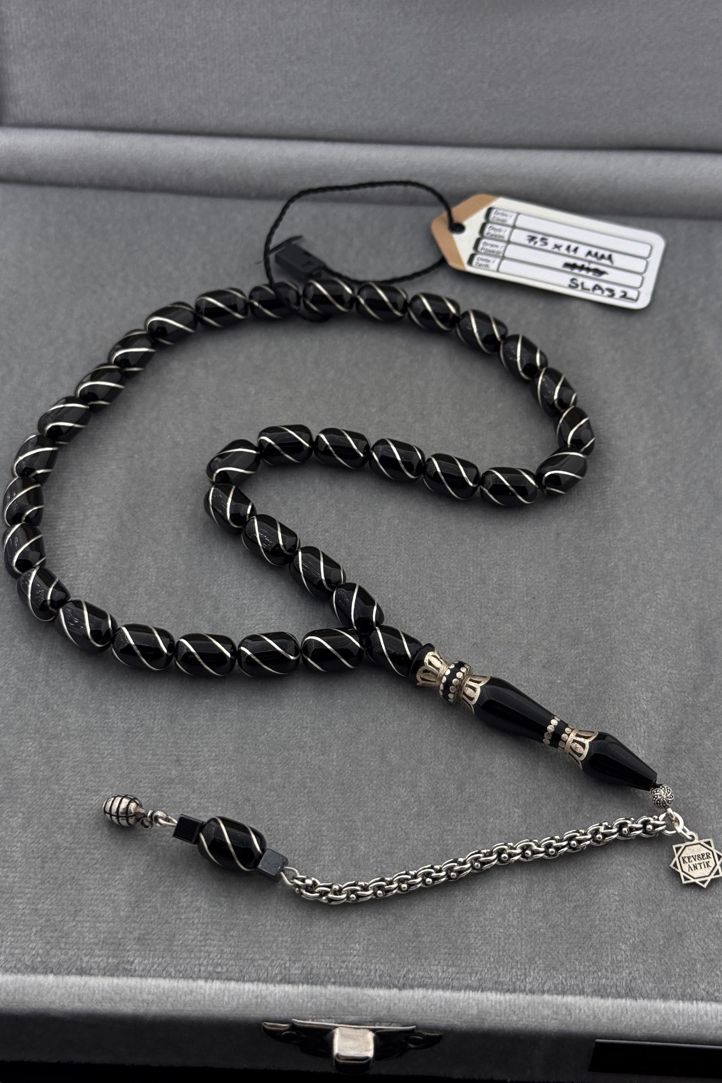 Çeşmi Bülbül Gümüş İşleme Racon TesbihÇeşmi Bülbül Gümüş İşleme Racon Tesbih - Kevser AntikErzurum Oltu Tesbihler