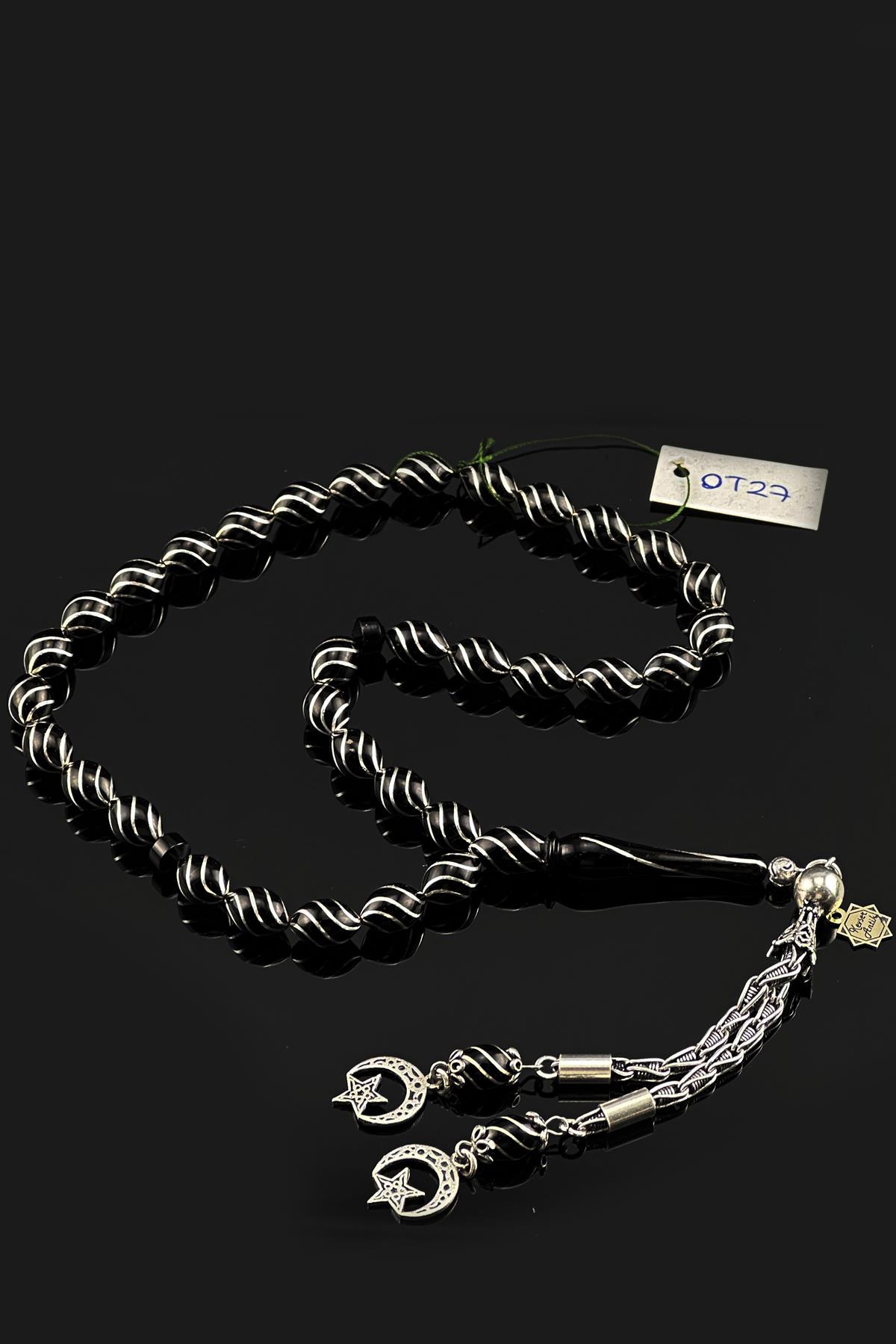 Çeşmi Bülbül Oltu Taşı TesbihÇeşmi Bülbül Oltu Taşı Tesbih - Kevser AntikGümüş İşlemeli Tesbihler