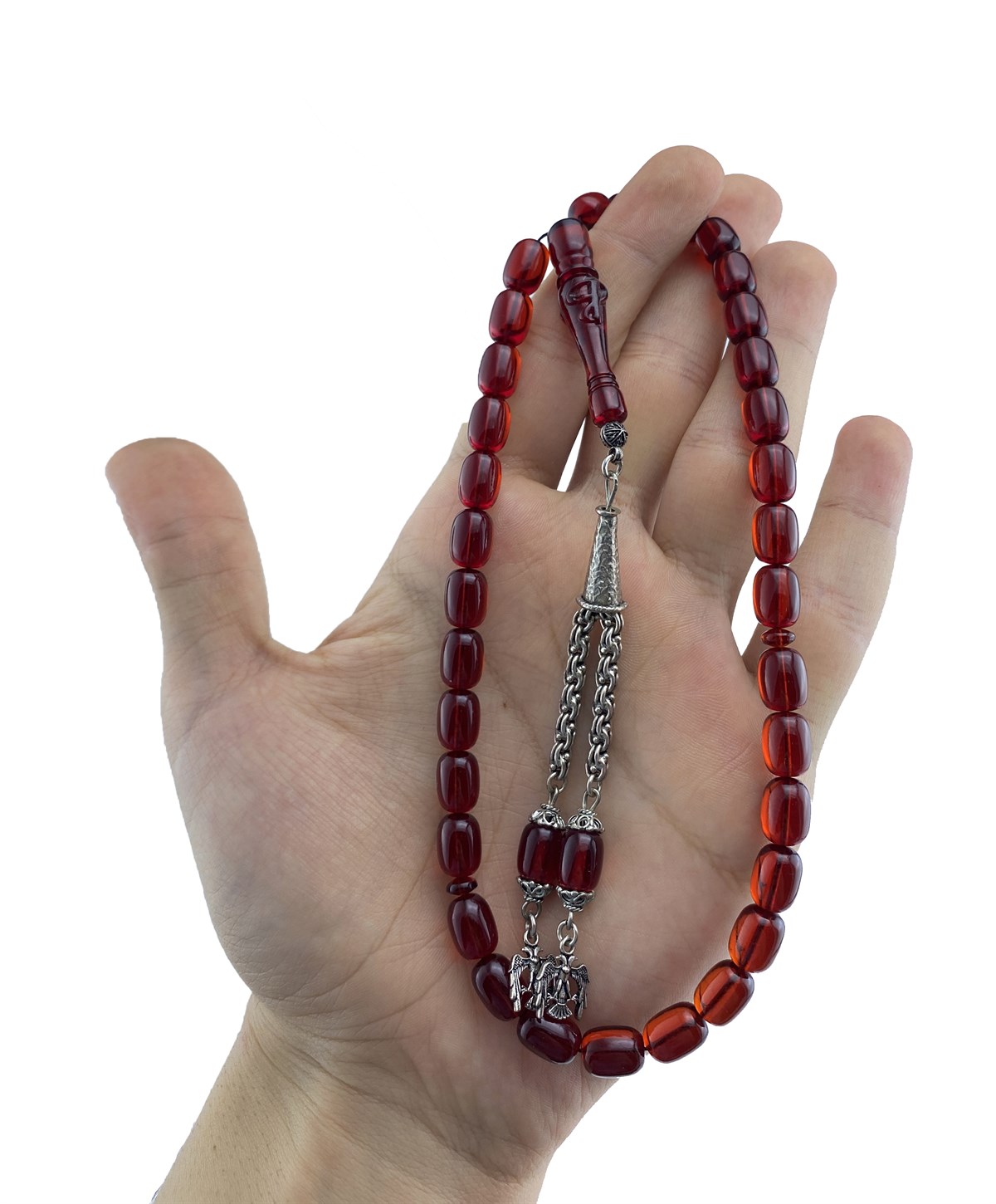 Çift Arnavut Püsküllü Ateş KehribarÇift Arnavut Püsküllü Ateş KehribarSıkma-Ateş Kehribar Tesbihler