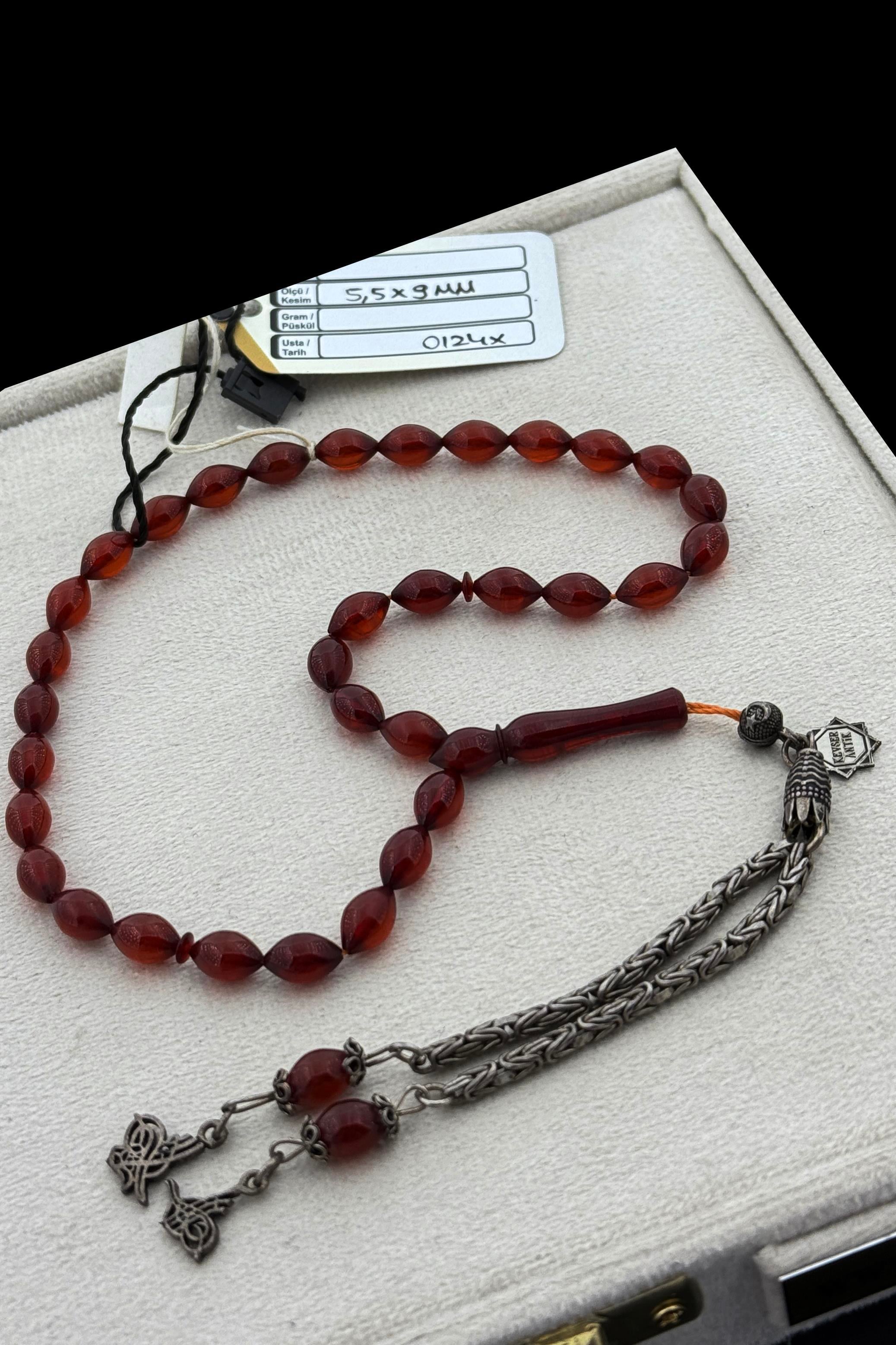 Damarlı Eski Yapı Osmanlı SıkmaDamarlı Eski Yapı Osmanlı Sıkma - Kevser AntikOsmanlı Kehribar Tesbihler