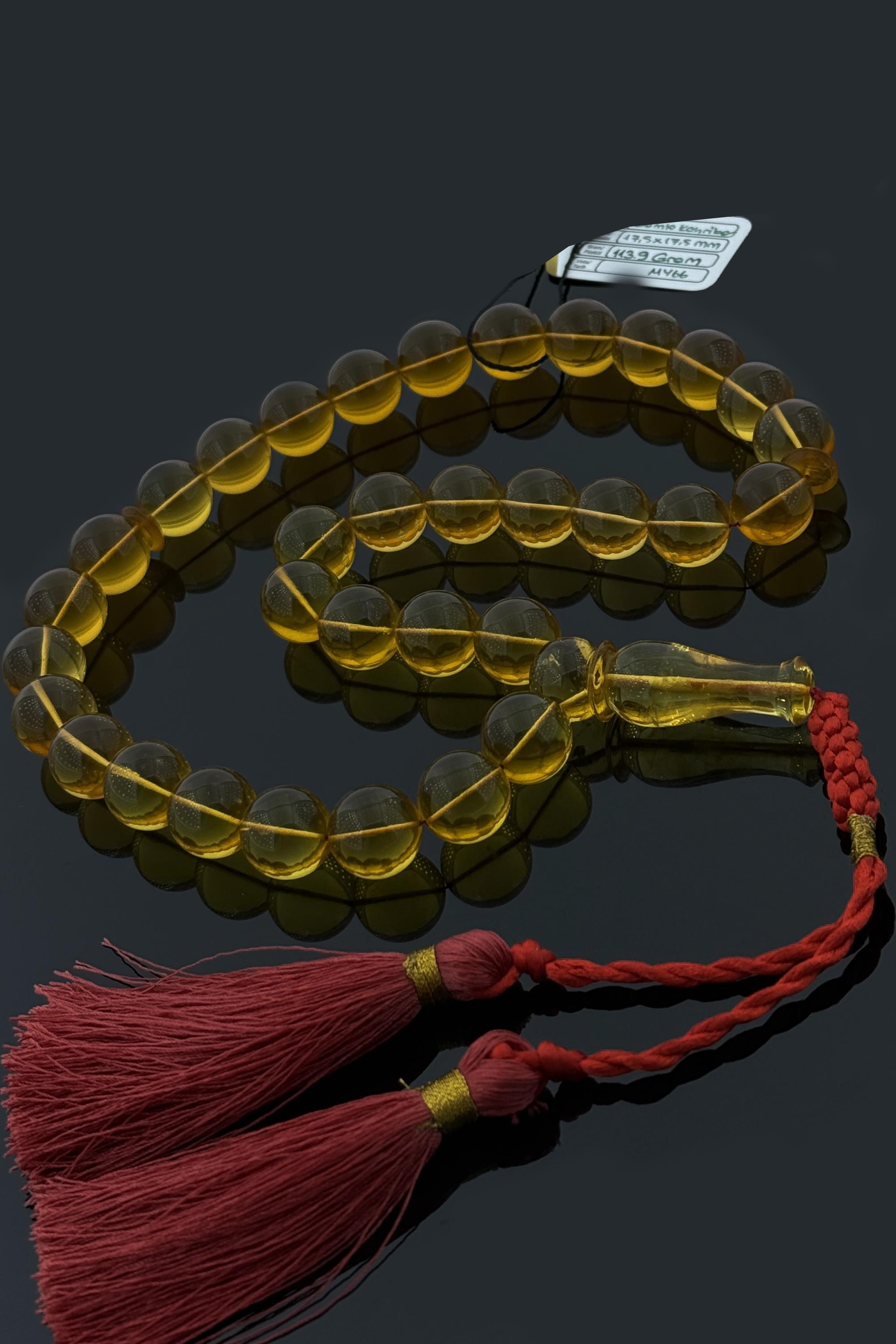 Dev Boy Damla Kehribar TesbihDev Boy Damla Kehribar Tesbih - Kevser AntikDamla Kehribar Tesbihler