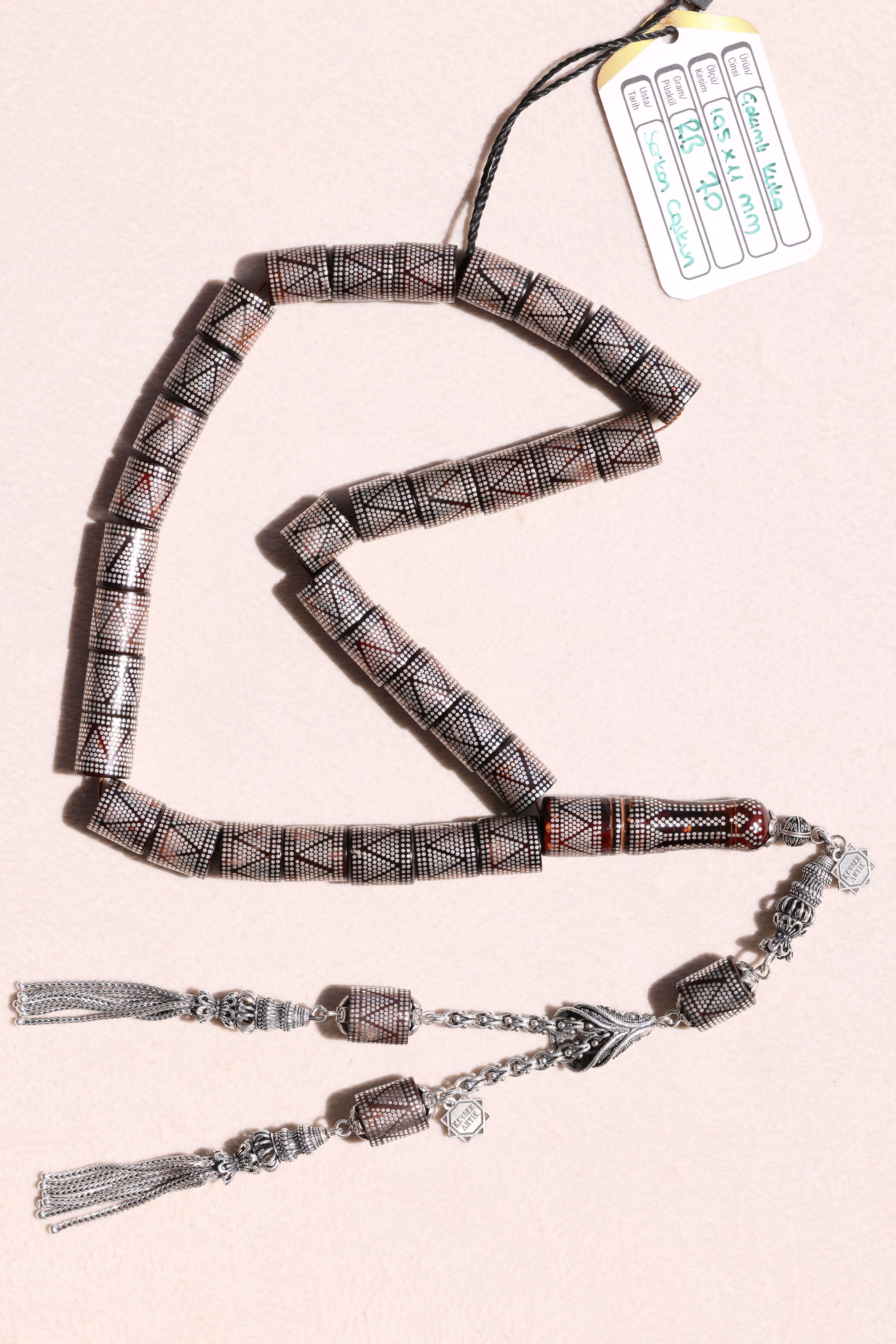 Dev Boy Şık İşlemeli Kuka TesbihDev Boy Şık İşlemeli Kuka Tesbih - Kevser AntikAĞAÇ TESBİHLER