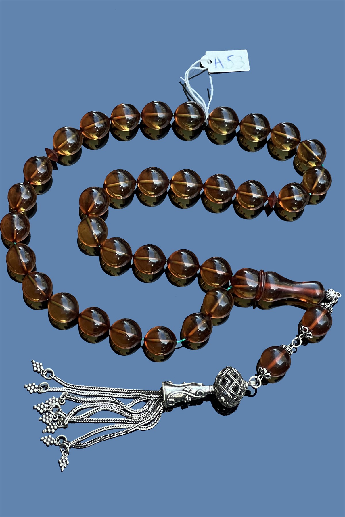 Dev Boy Su Yeşili Ateş Kehribar Dev Boy Su Yeşili Ateş Kehribar  - Kevser AntikSıkma-Ateş Kehribar Tesbihler