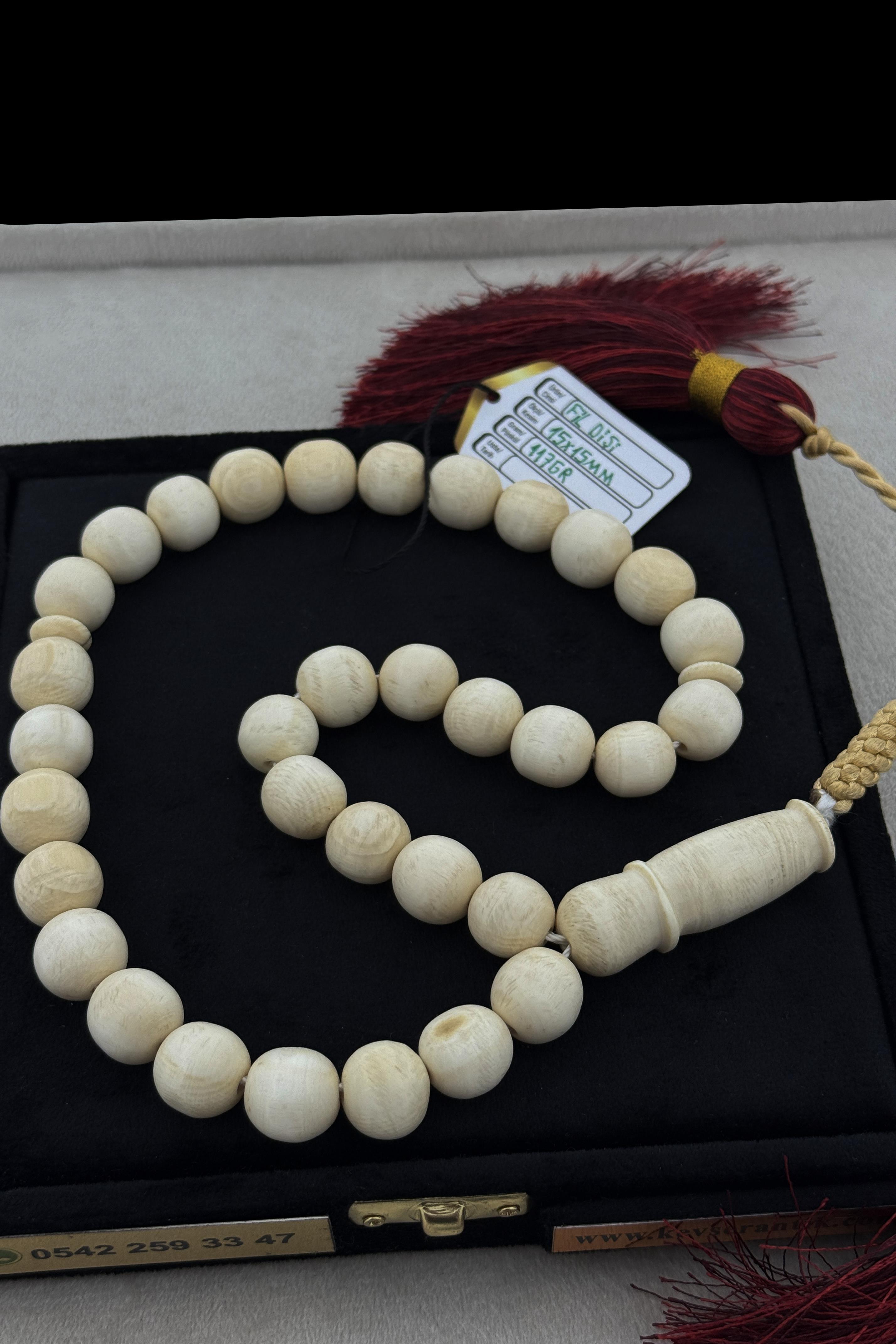 Dev Boyda Fildişi TesbihDev Boyda Fildişi Tesbih - Kevser AntikÖZEL SERİ TESBİHLER