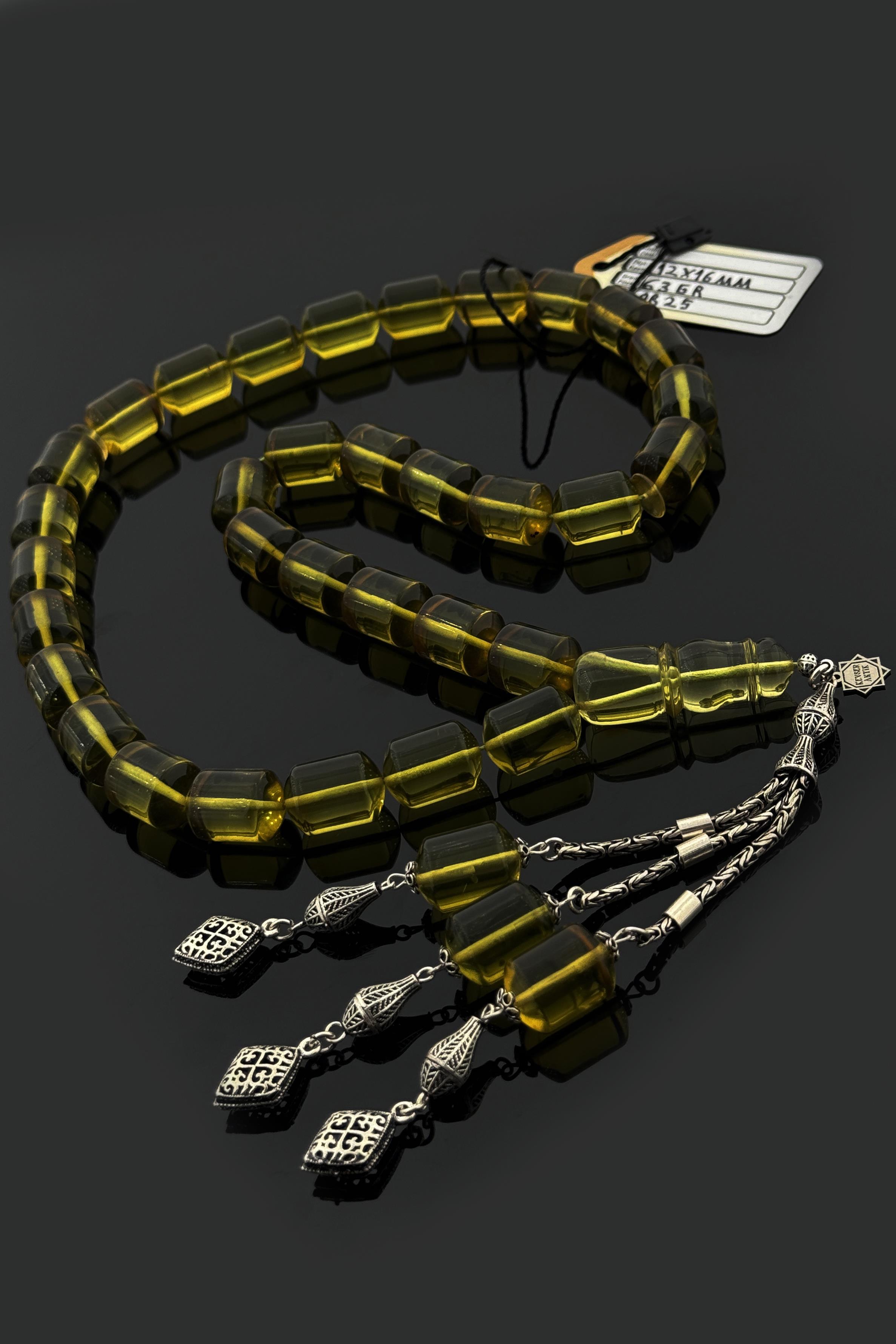 Dev Boyda Yeşil Kaya Damla Kehribar TesbihDev Boyda Yeşil Kaya Damla Kehribar Tesbih - Kevser AntikDamla Kehribar Tesbihler