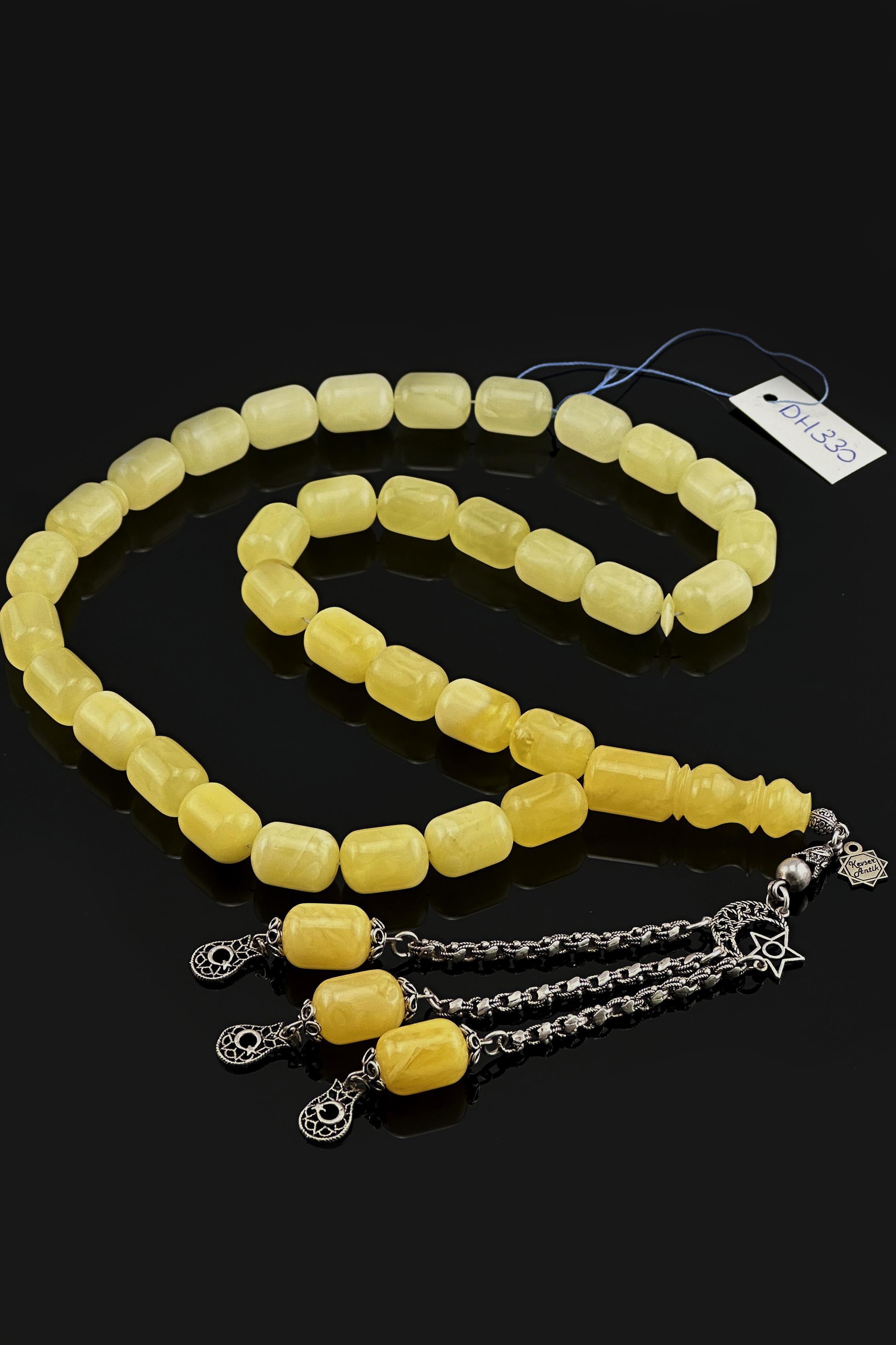 Dev Damla Kehribar TesbihDev Damla Kehribar Tesbih - Kevser AntikDamla Kehribar Tesbihler