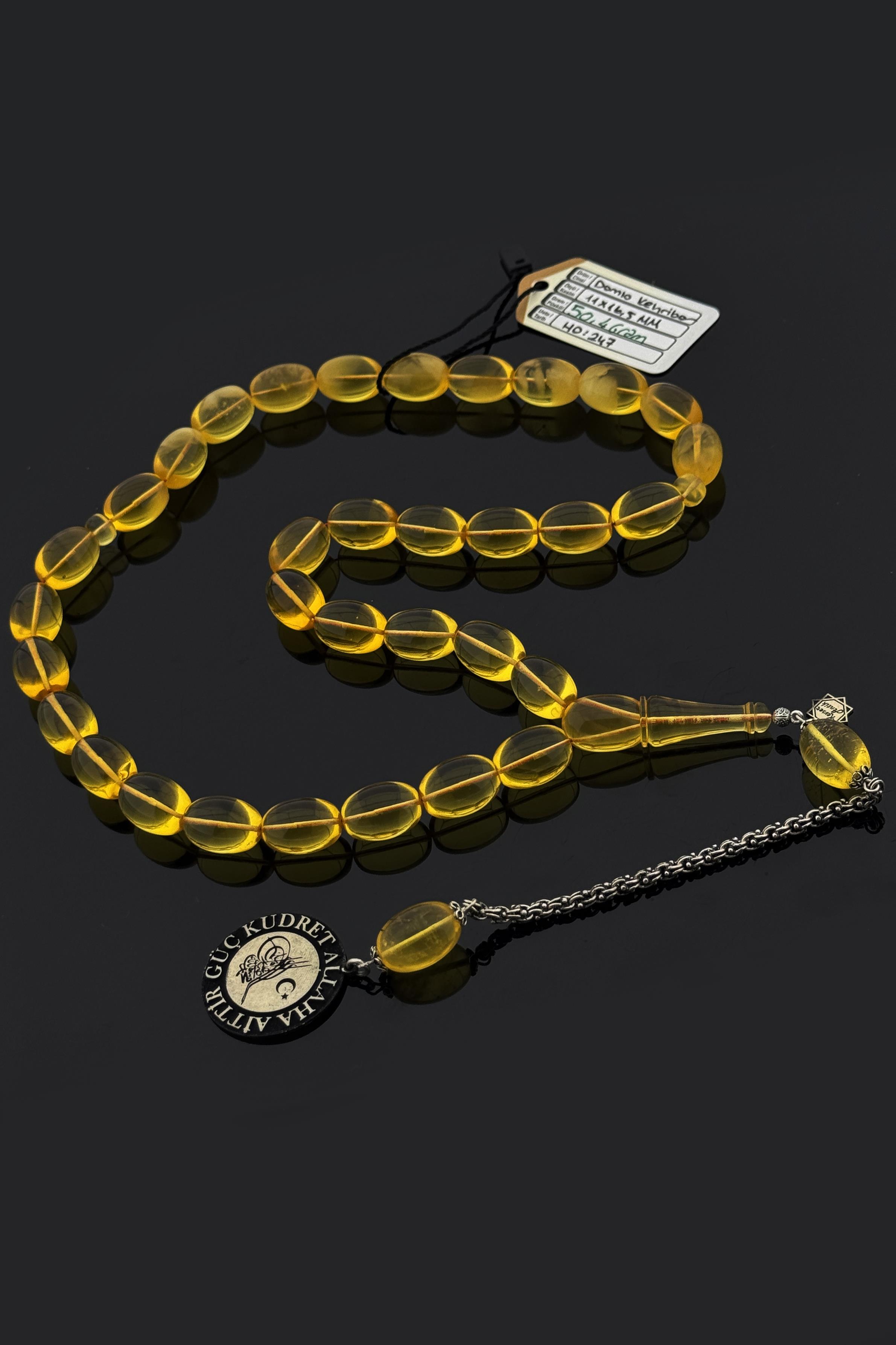 Dev Damla Kehribar TesbihDev Damla Kehribar Tesbih - Kevser AntikDamla Kehribar Tesbihler