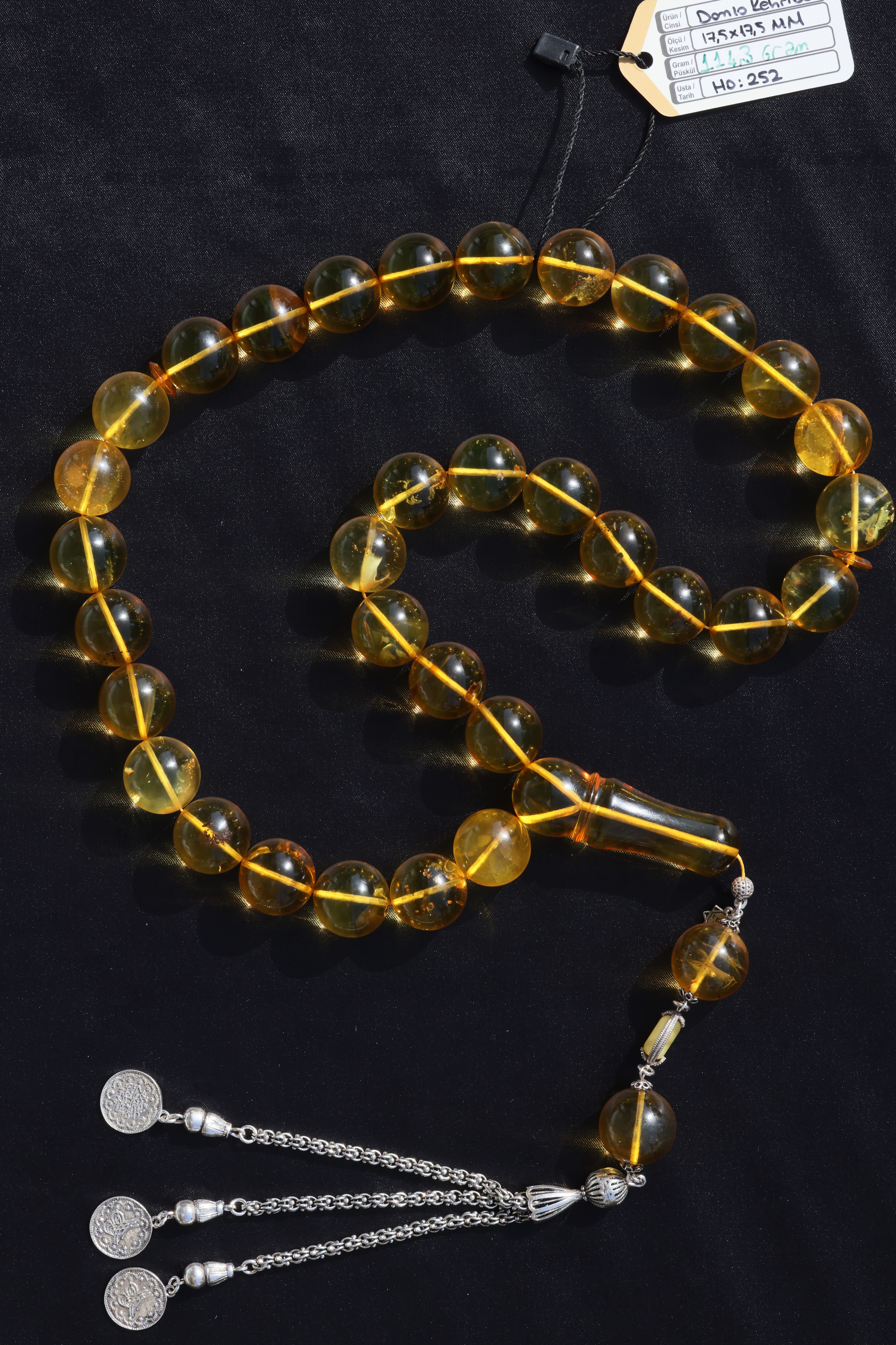 Dev Damla Kehribar TesbihDev Damla Kehribar Tesbih - Kevser AntikDamla Kehribar Tesbihler