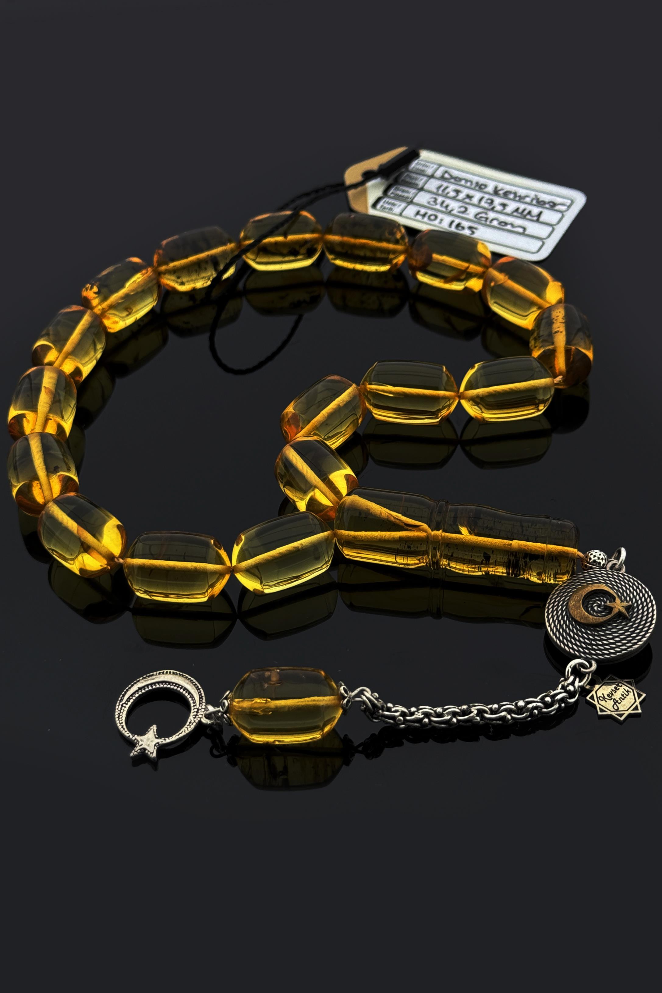 Dev Maskot Damla Kehribar TesbihDev Maskot Damla Kehribar Tesbih - Kevser AntikDamla Kehribar Tesbihler