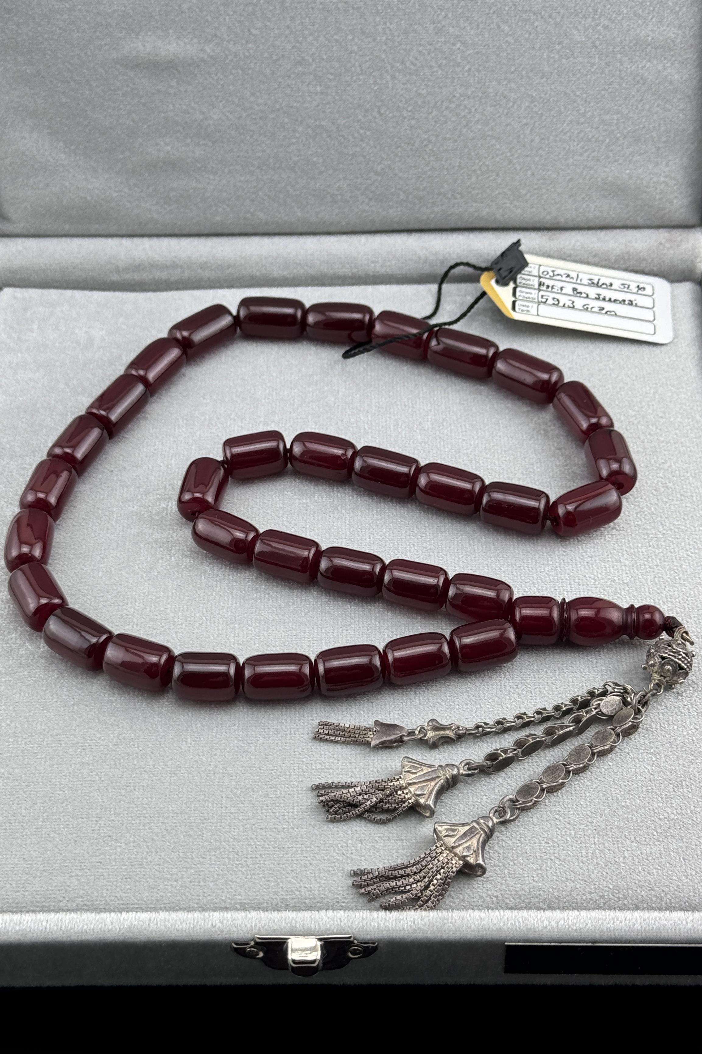 Dev Osmanlı Sıkma KehribarDev Osmanlı Sıkma Kehribar - Kevser AntikOsmanlı Kehribar Tesbihler