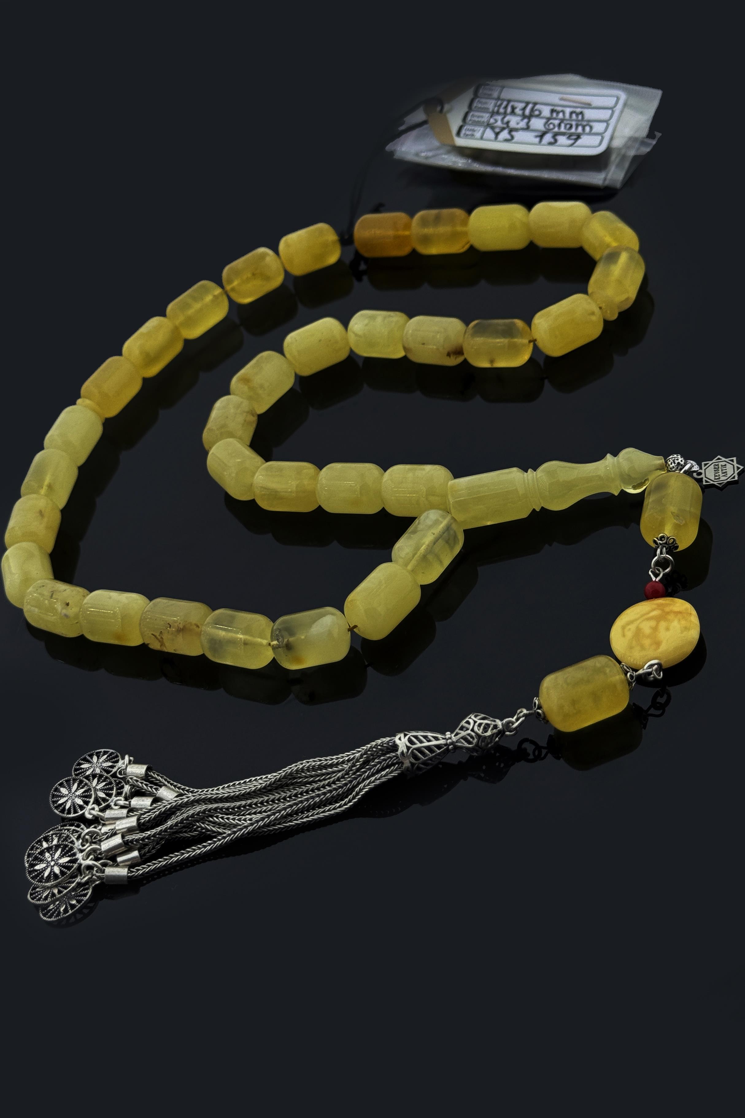 Dev Rus Damla Kehribar TesbihDev Rus Damla Kehribar Tesbih - Kevser AntikDamla Kehribar Tesbihler