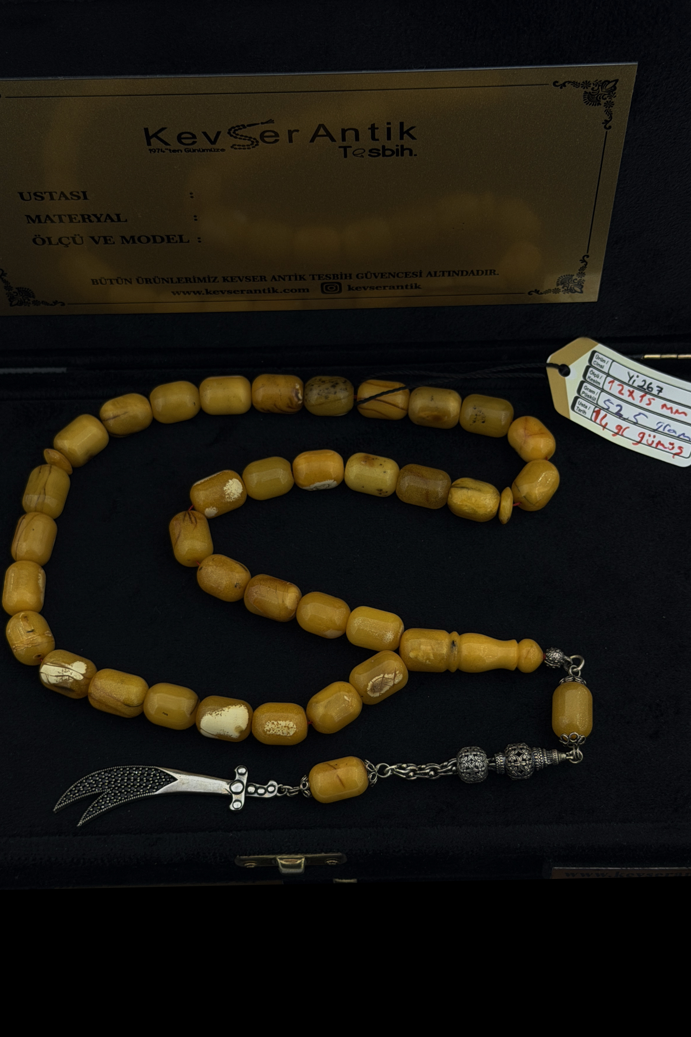 Dev Rus Seccar Damla Kehribar TesbihDev Rus Seccar Damla Kehribar Tesbih - Kevser AntikDamla Kehribar Tesbihler