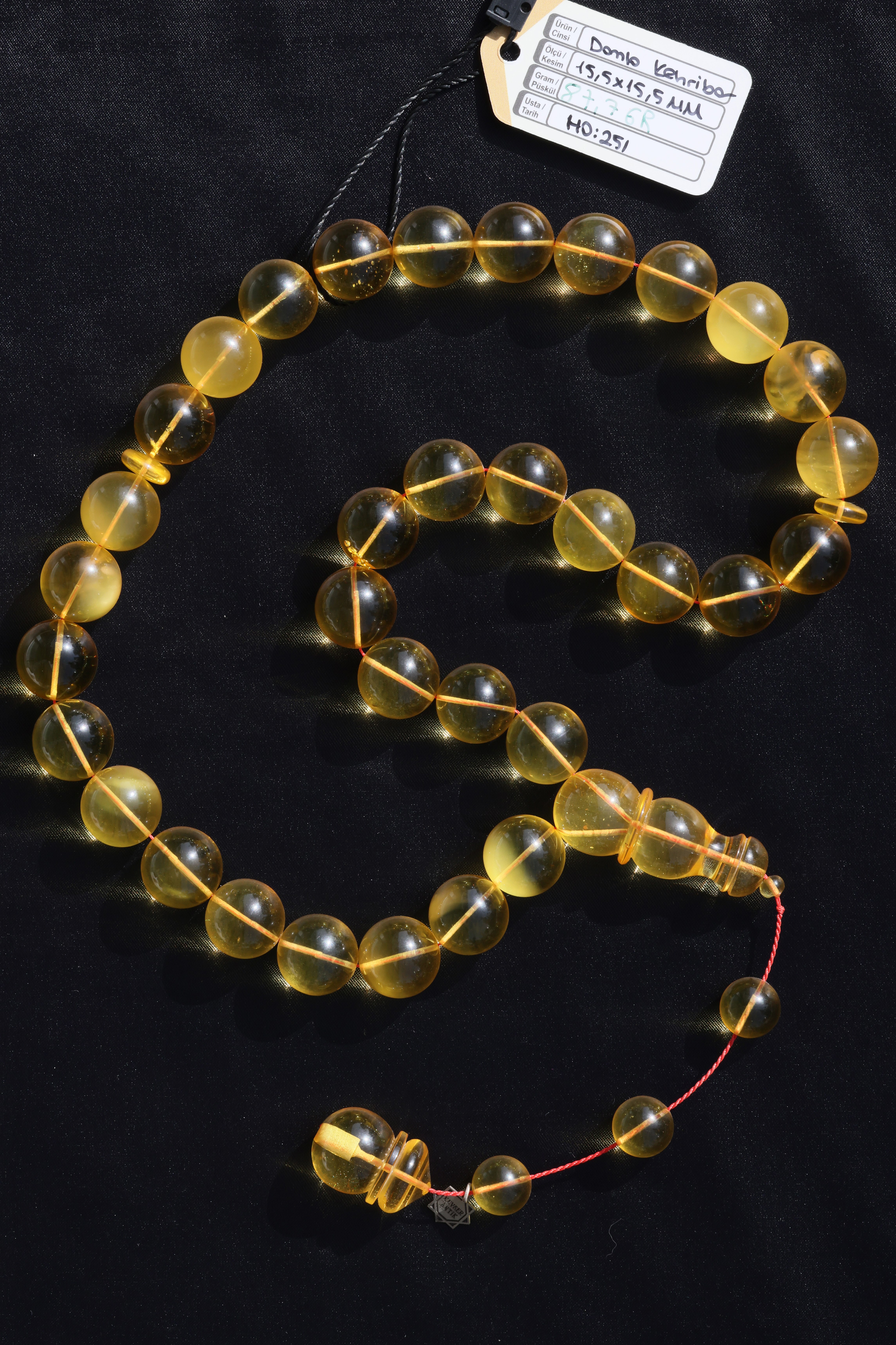 Dev Şeffaf Damla KehribarDev Şeffaf Damla Kehribar - Kevser AntikDamla Kehribar Tesbihler