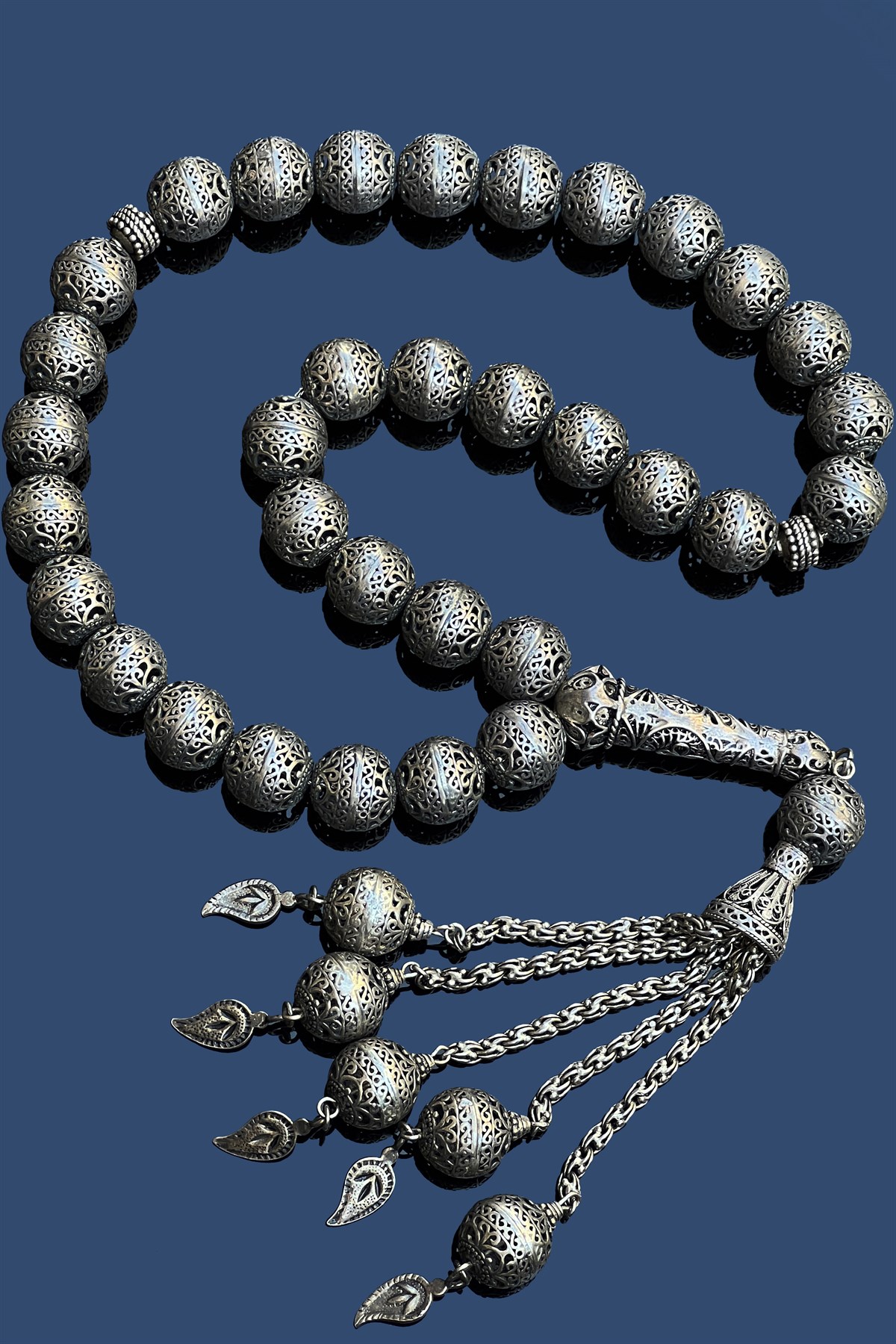 Dev Tasarım Gümüş TesbihDev Tasarım Gümüş Tesbih - Kevser AntikÖZEL SERİ TESBİHLER