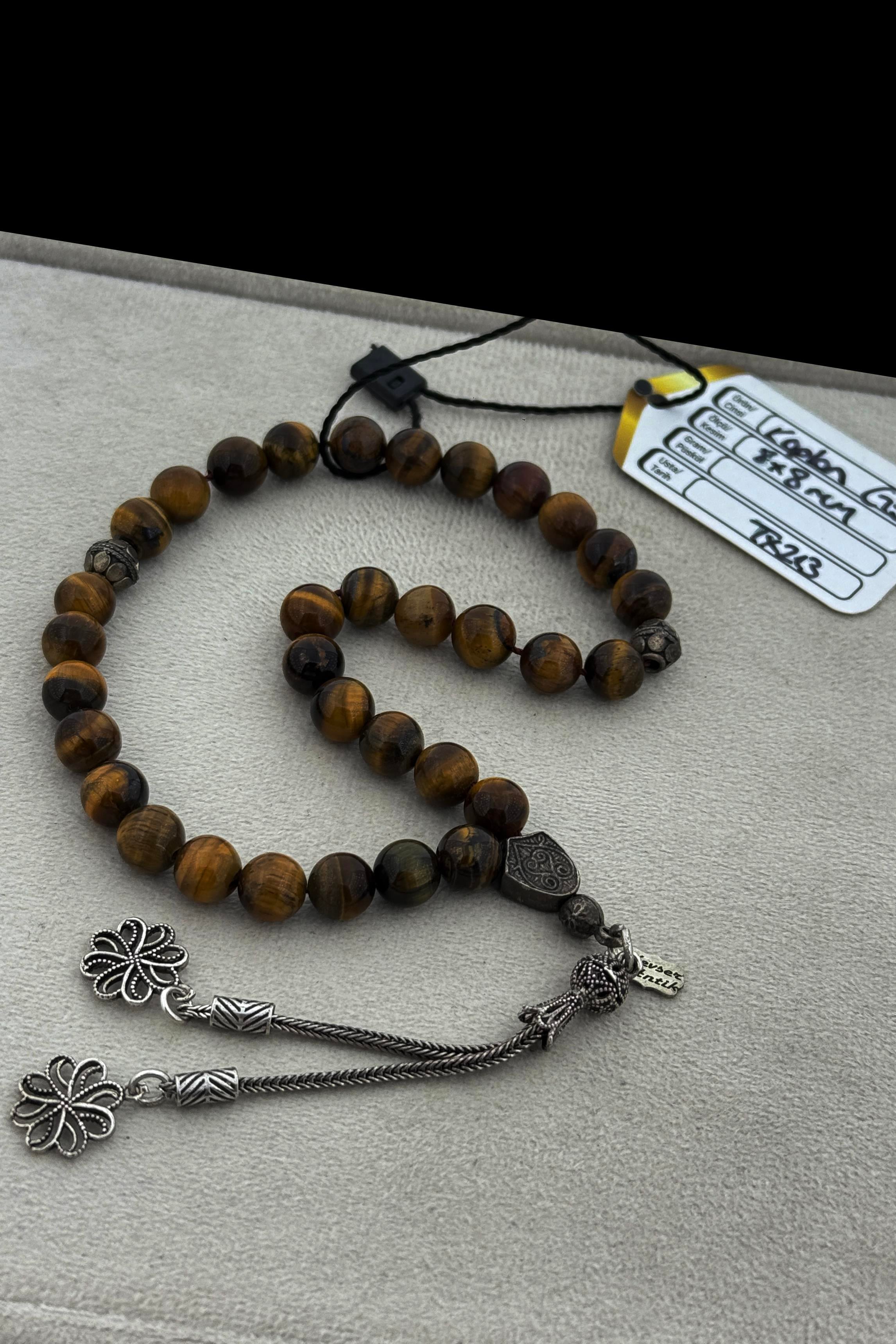 Doğal Tiger Eye Tesbih – Parlayan Altın Tonlarıyla Lüks KoleksiyonDoğal Tiger Eye Tesbih – Parlayan Altın Tonlarıyla Lüks Koleksiyon - Kevser AntikDoğal Taş Tesbihler