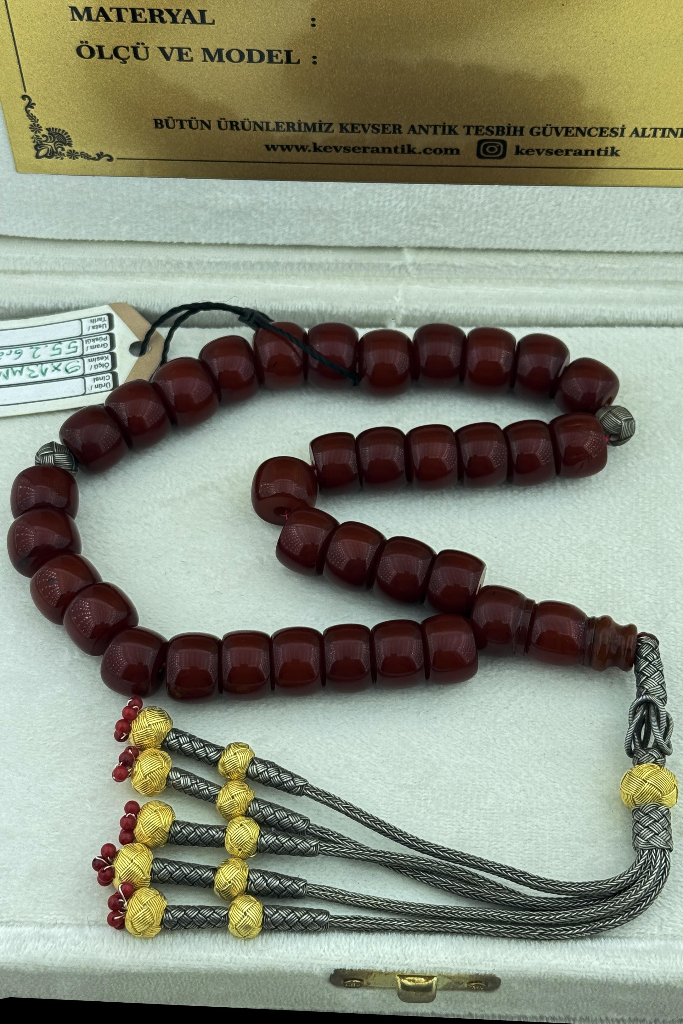 El Boy Osmanlı Kehribar TesbihEl Boy Osmanlı Kehribar Tesbih - Kevser AntikOsmanlı Kehribar Tesbihler
