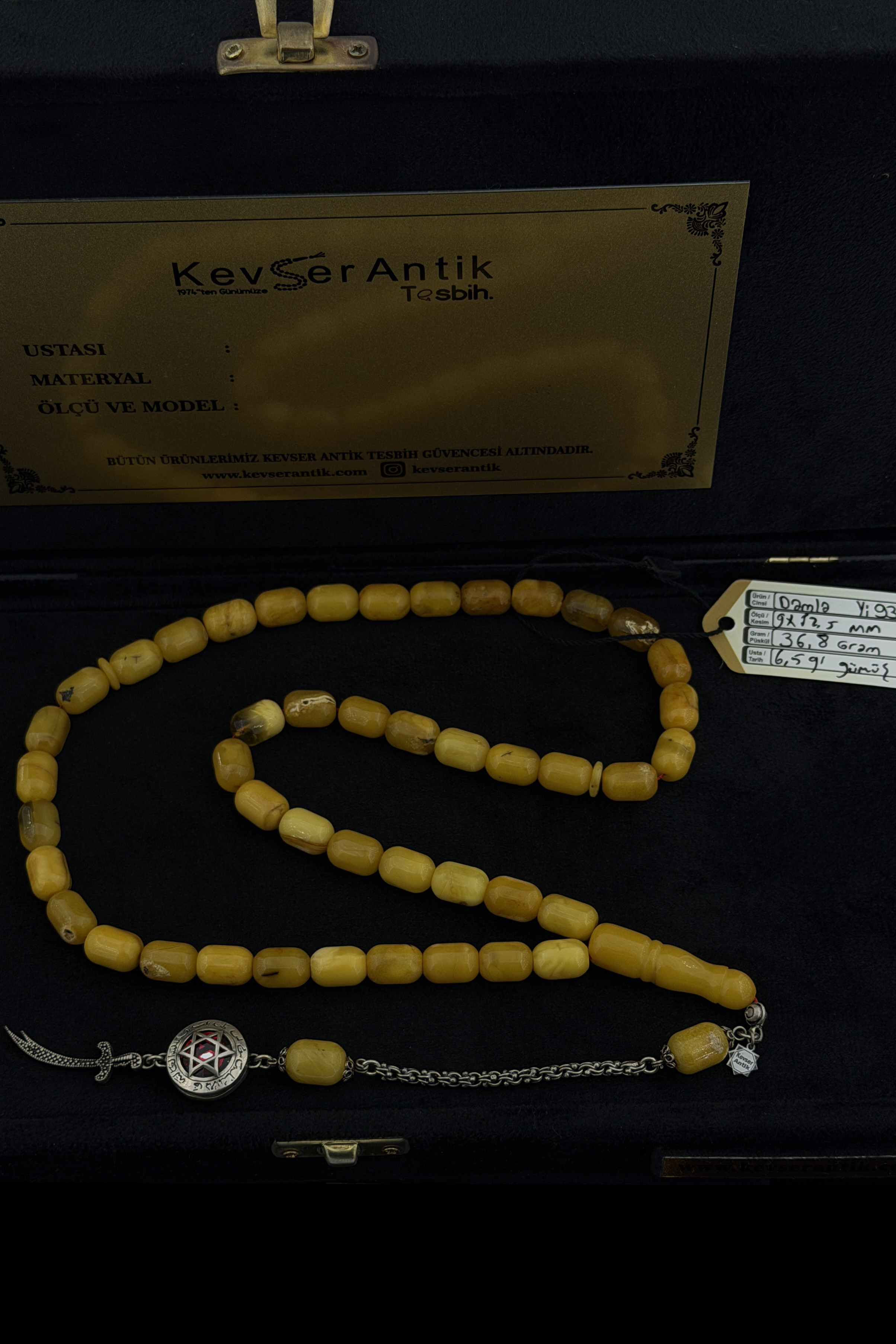 Eski Rus Seccar Damla KehribarEski Rus Seccar Damla Kehribar - Kevser AntikDamla Kehribar Tesbihler