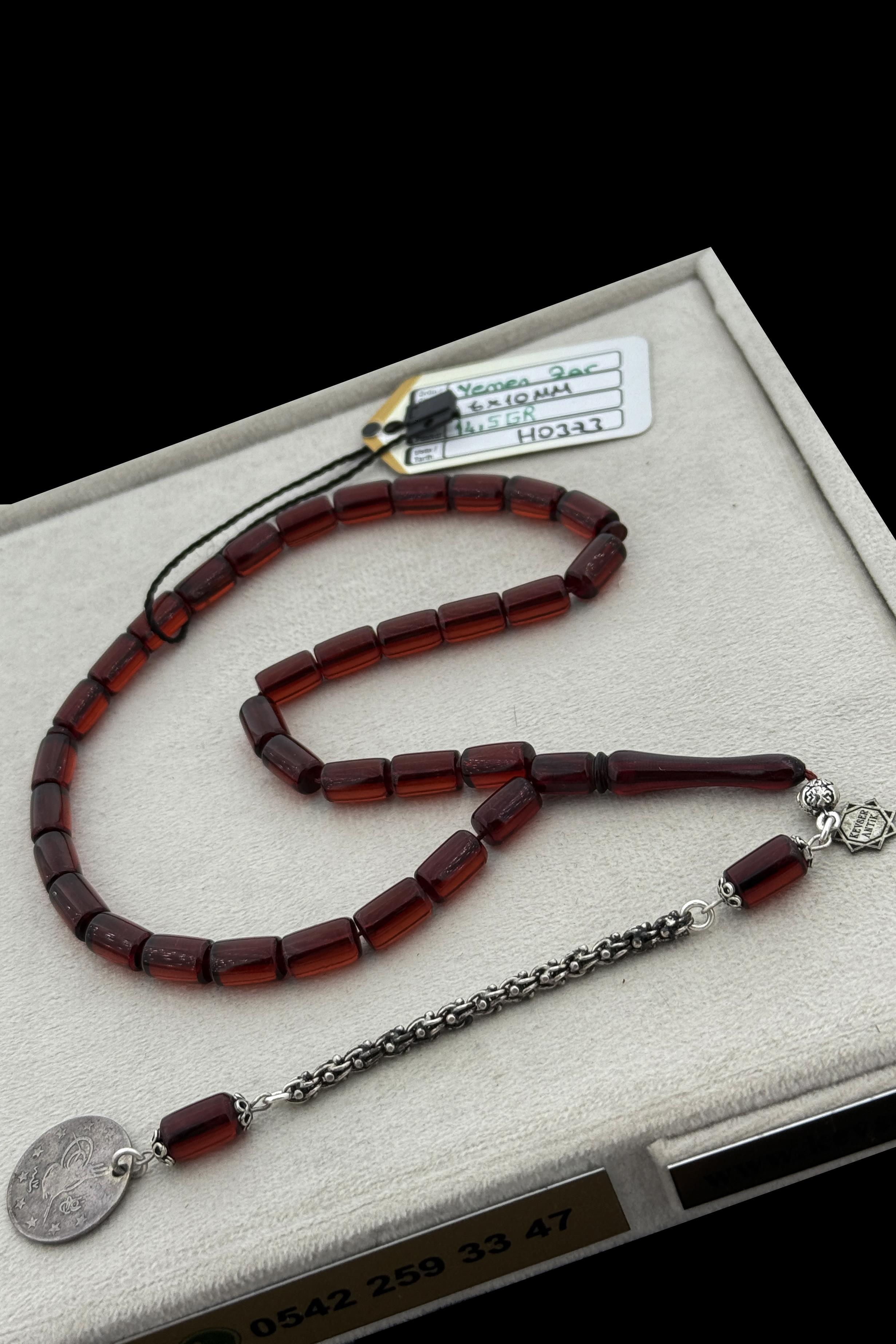 Eski Yapı Yemen Zar TesbihEski Yapı Yemen Zar Tesbih - Kevser AntikOsmanlı Kehribar Tesbihler