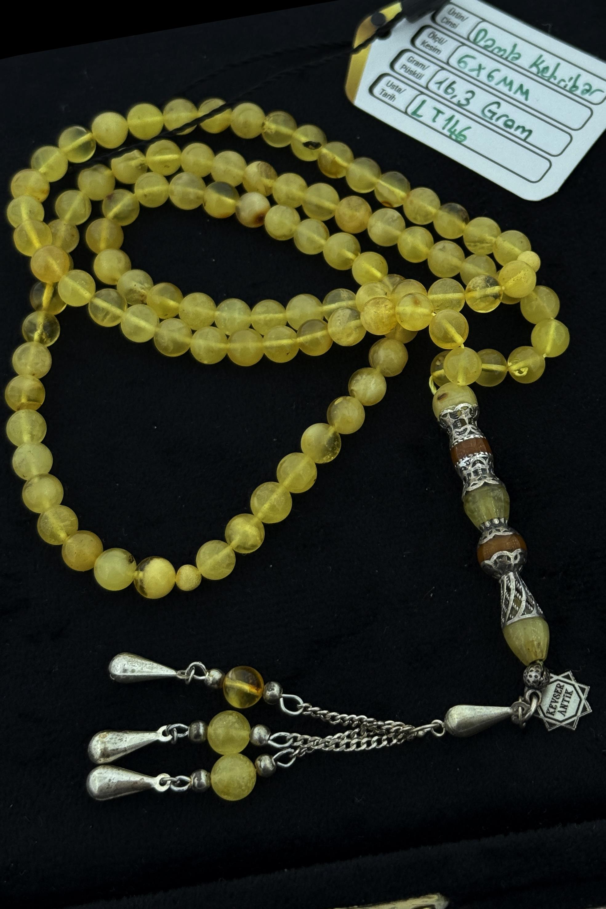 Fosilli 99 Damla Kehribar TesbihFosilli 99 Damla Kehribar Tesbih - Kevser AntikDamla Kehribar Tesbihler