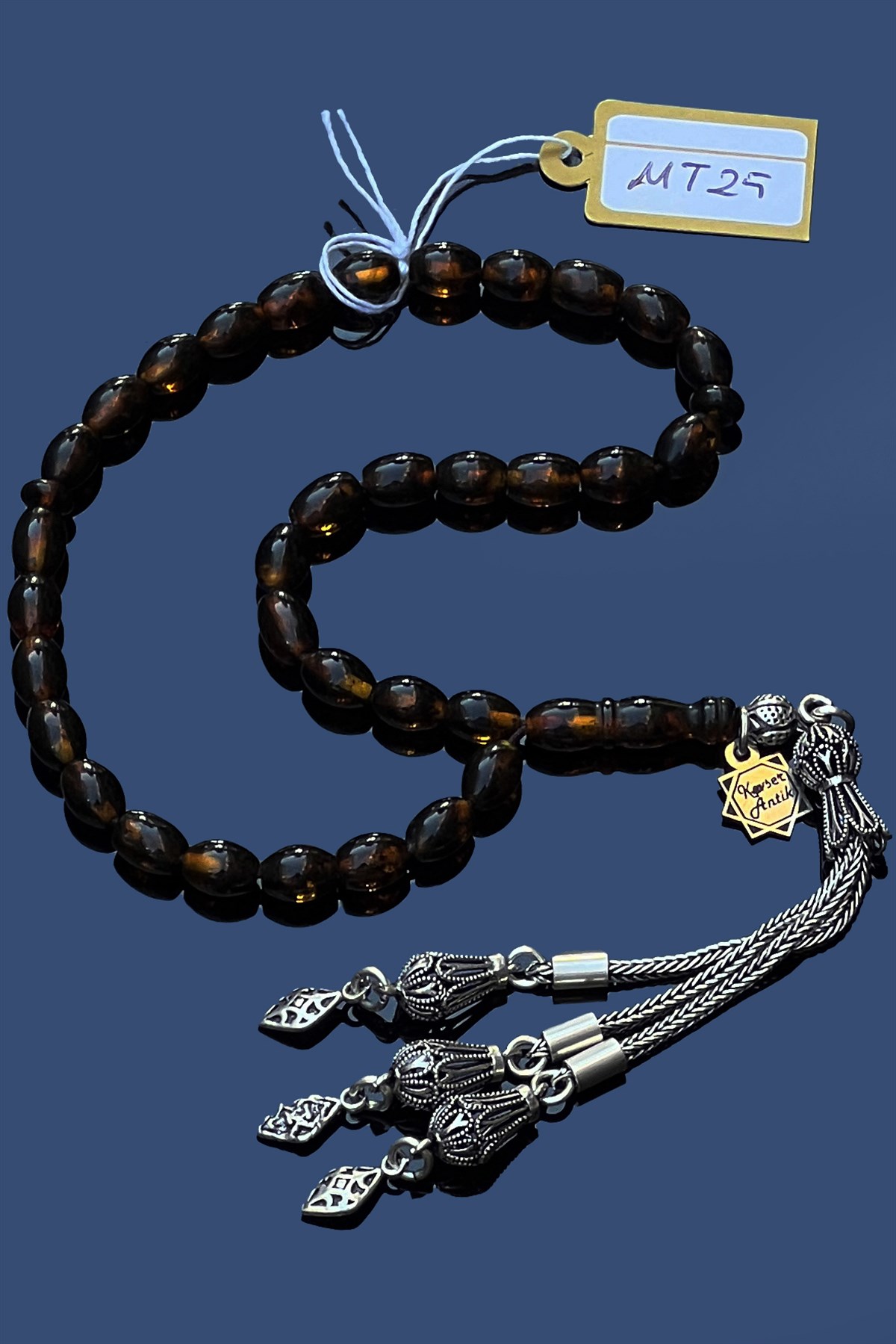 Fosilli Kehribar TesbihFosilli Kehribar Tesbih - Kevser AntikDamla Kehribar Tesbihler