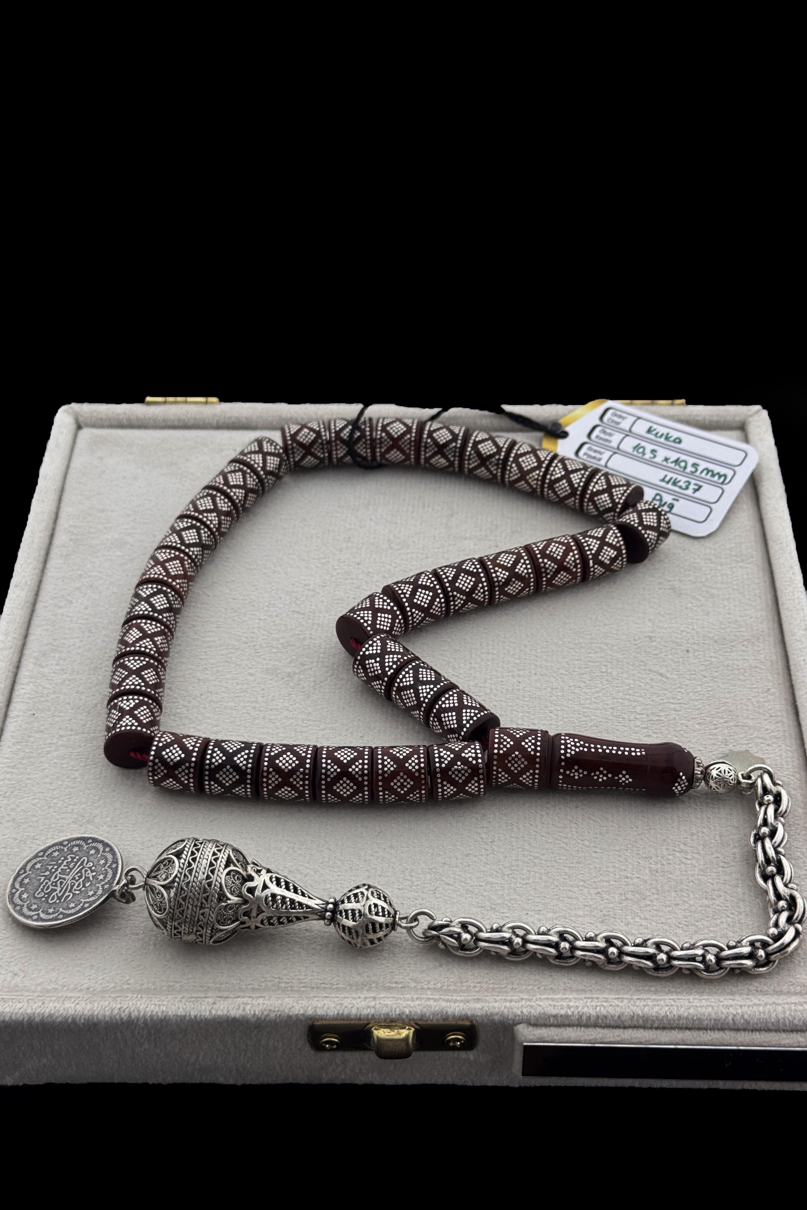 Full Çakımlı Dev Kuka TesbihFull Çakımlı Dev Kuka Tesbih - Kevser AntikGümüş İşlemeli Tesbihler