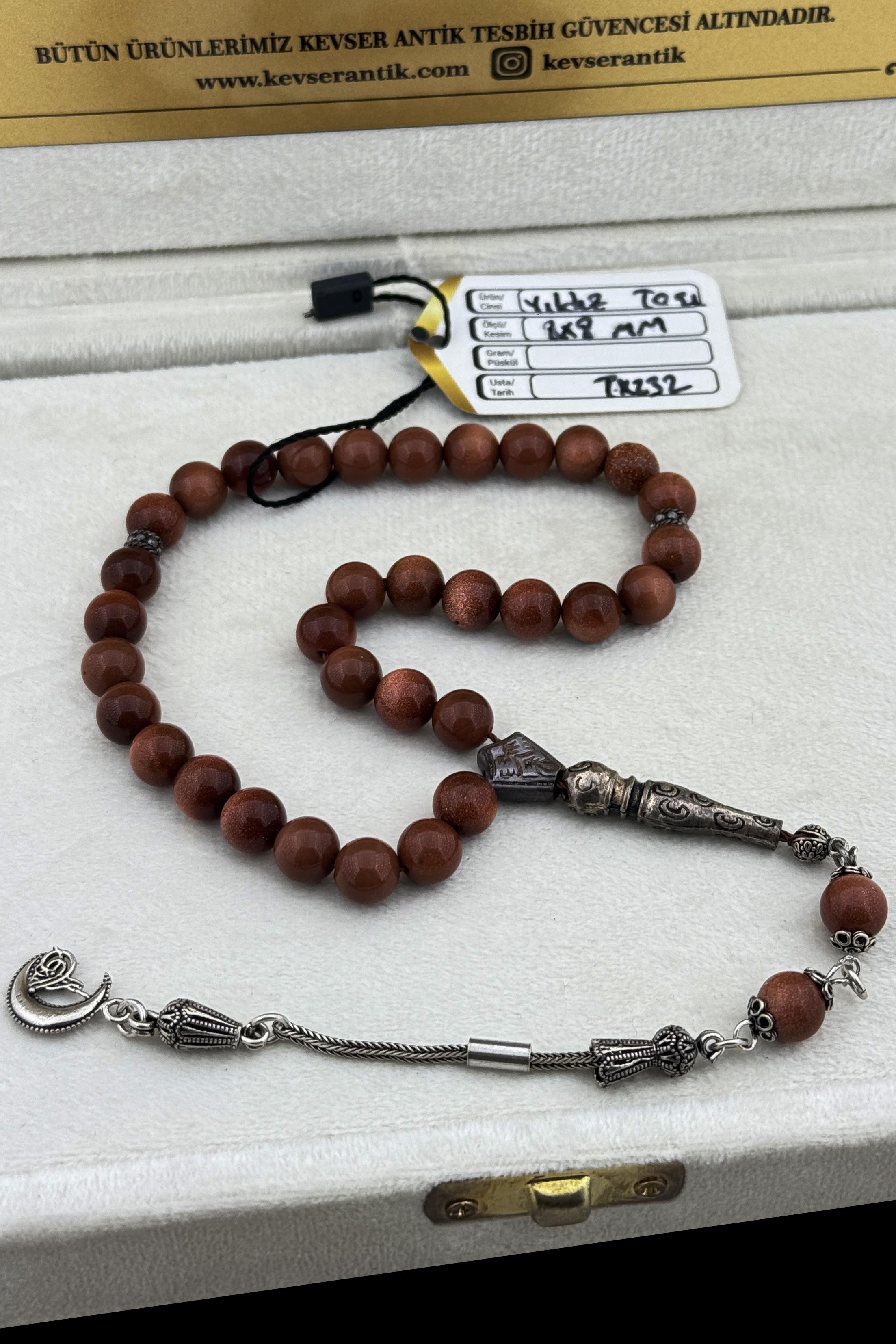 Goldstone Tesbih – Altın Parıltılı Lüks Doğal Taş ModelGoldstone Tesbih – Altın Parıltılı Lüks Doğal Taş Model - Kevser AntikDoğal Taş Tesbihler