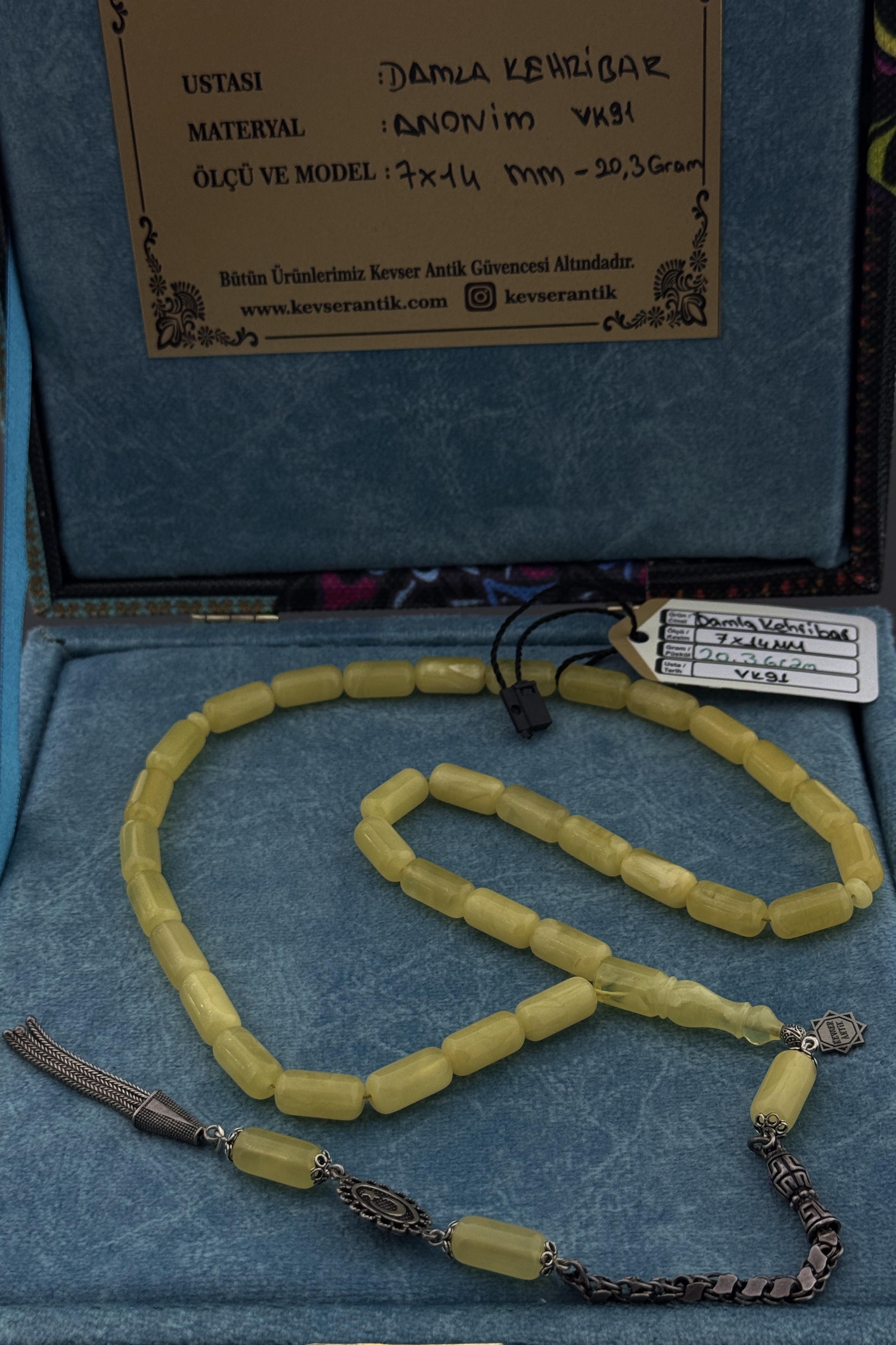 Hareli Damla Kehribar TesbihHareli Damla Kehribar Tesbih - Kevser AntikDamla Kehribar Tesbihler