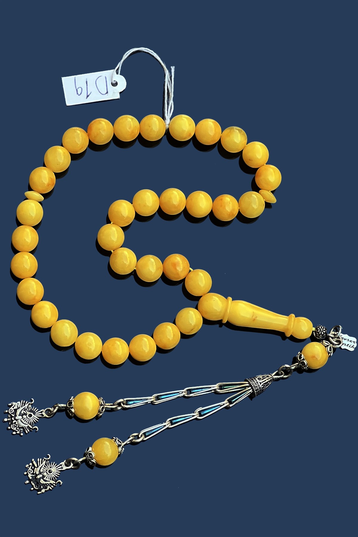 Küre Kesim Damla Kehribar TesbihKüre Kesim Damla Kehribar Tesbih - Kevser AntikDamla Kehribar Tesbihler