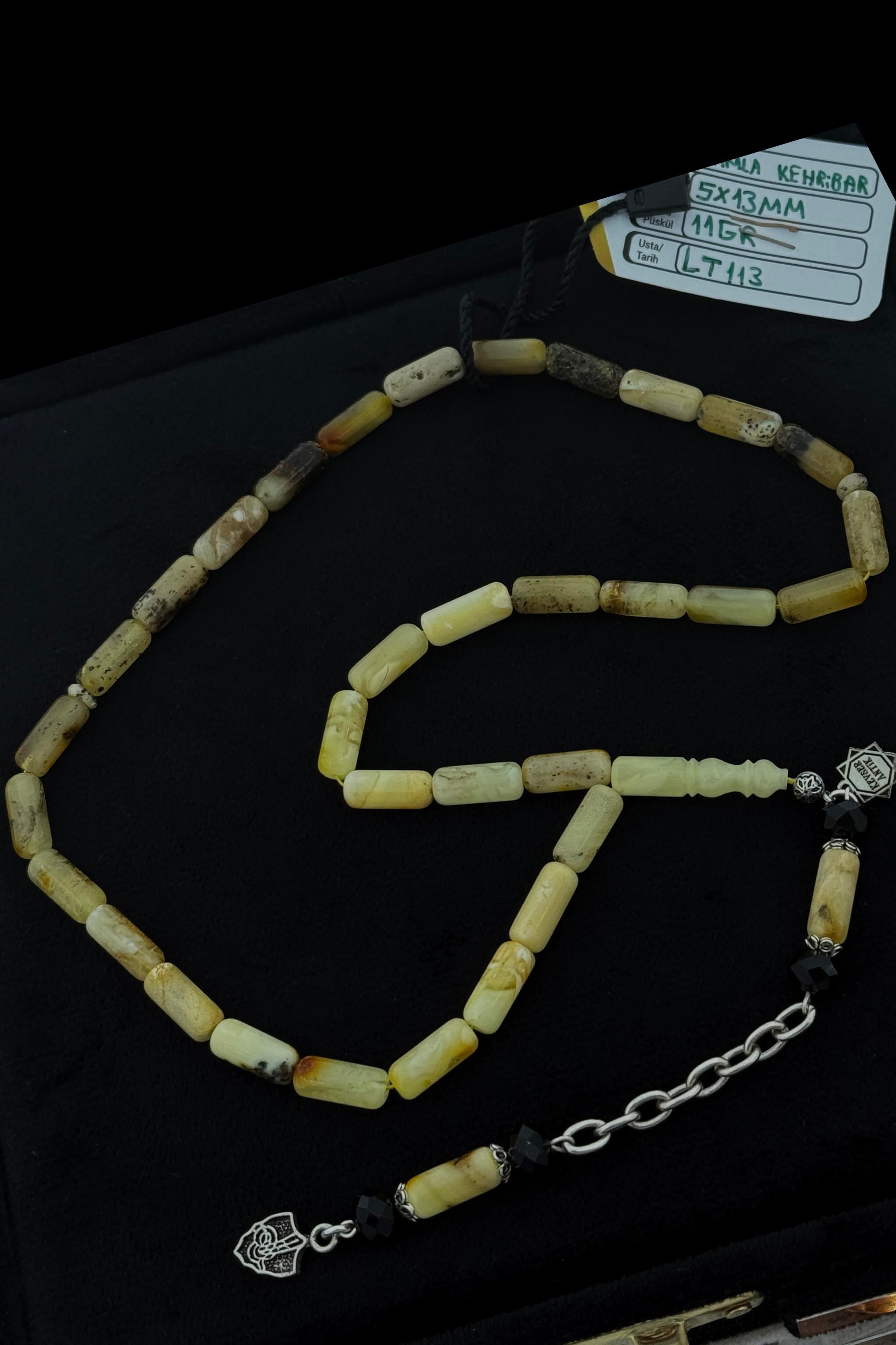 Lithuanian Amber Prayer BeadsLithuanian Amber Prayer Beads - Kevser AntikDamla Kehribar Tesbihler