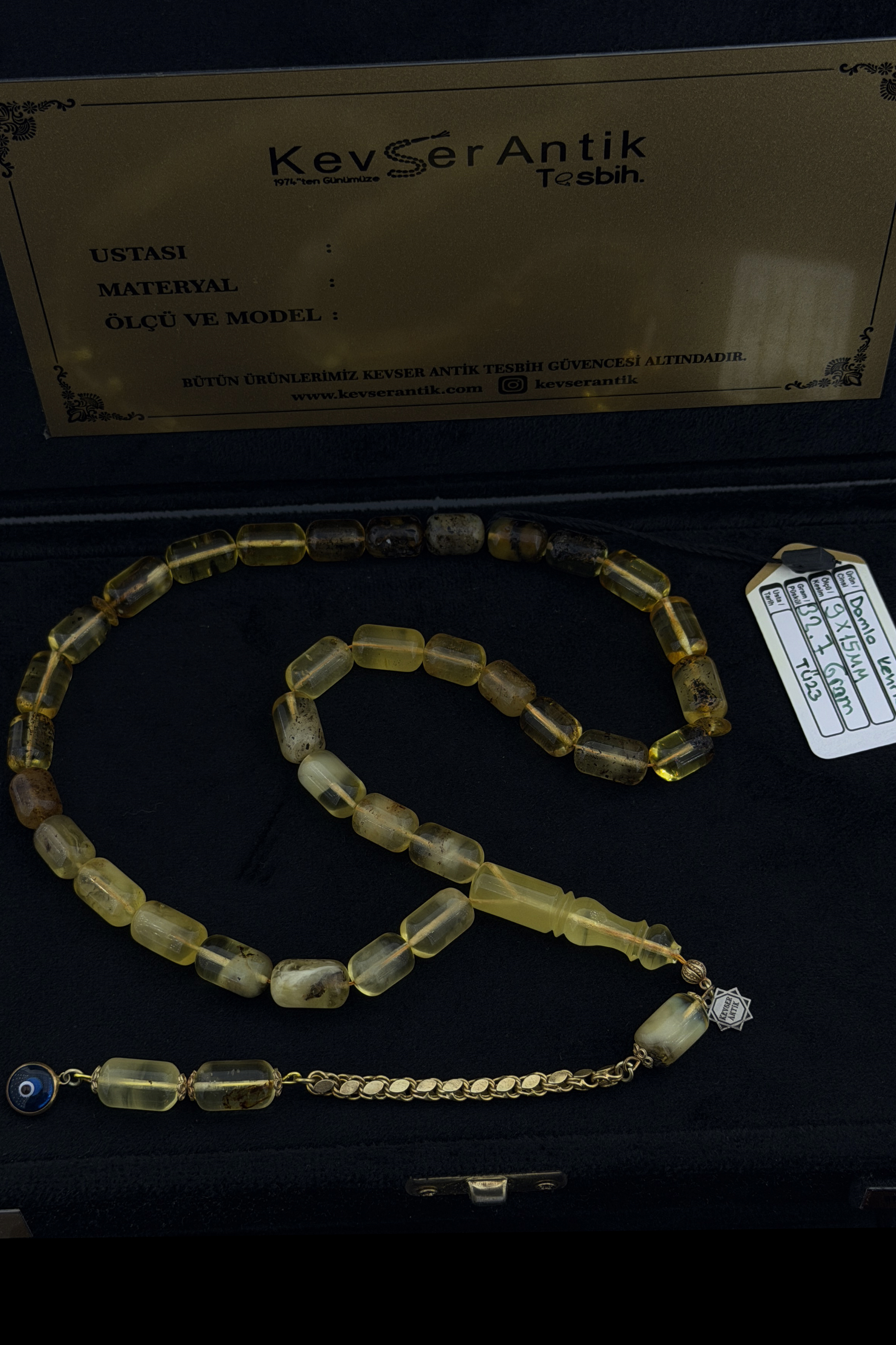 Lüks Damla Kehribar Tesbih – Üst Segment KoleksiyonLüks Damla Kehribar Tesbih – Üst Segment Koleksiyon - Kevser AntikDamla Kehribar Tesbihler