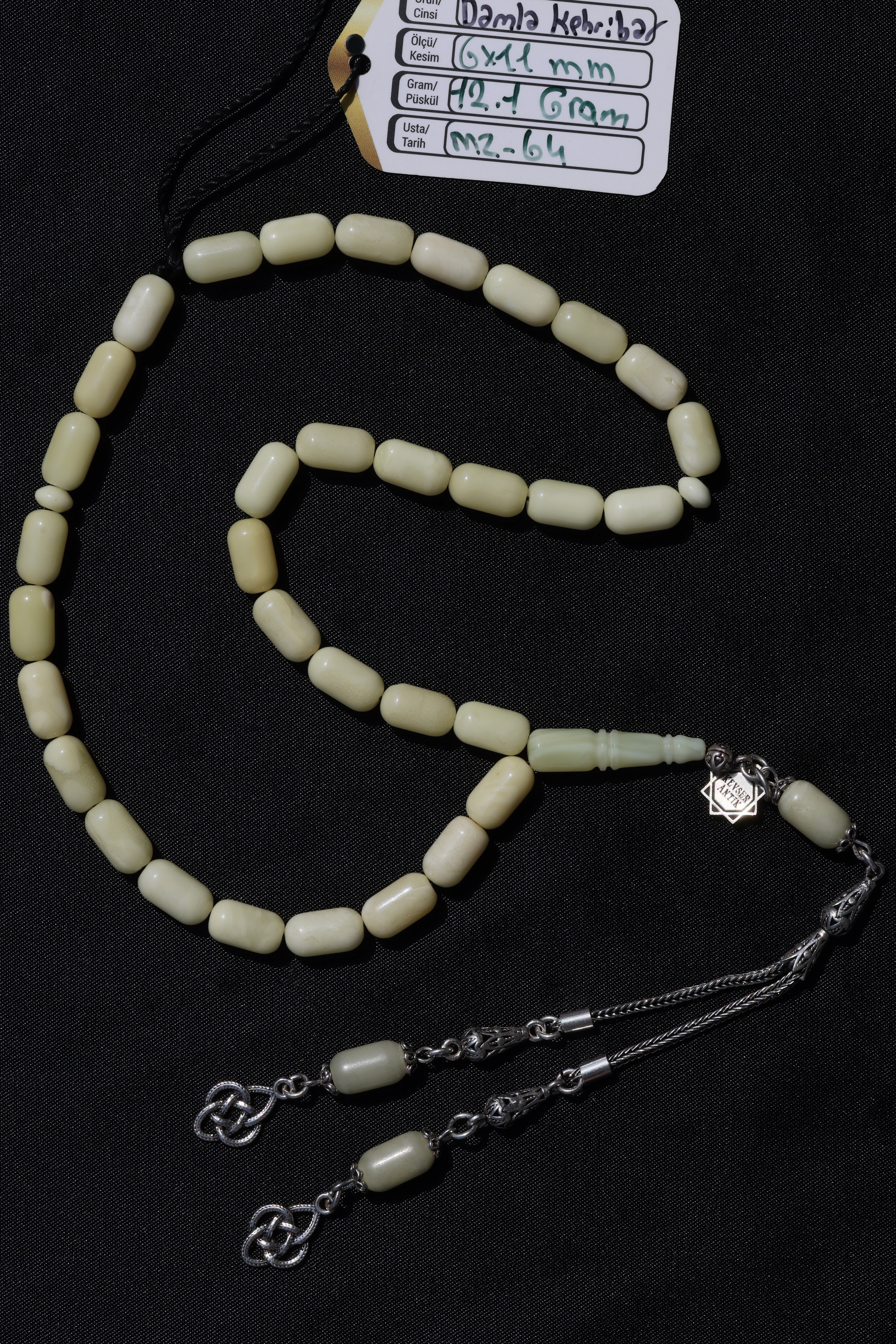 Lüx Segment Hakiki Damla Kehribar TesbihLüx Segment Hakiki Damla Kehribar Tesbih - Kevser AntikDamla Kehribar Tesbihler