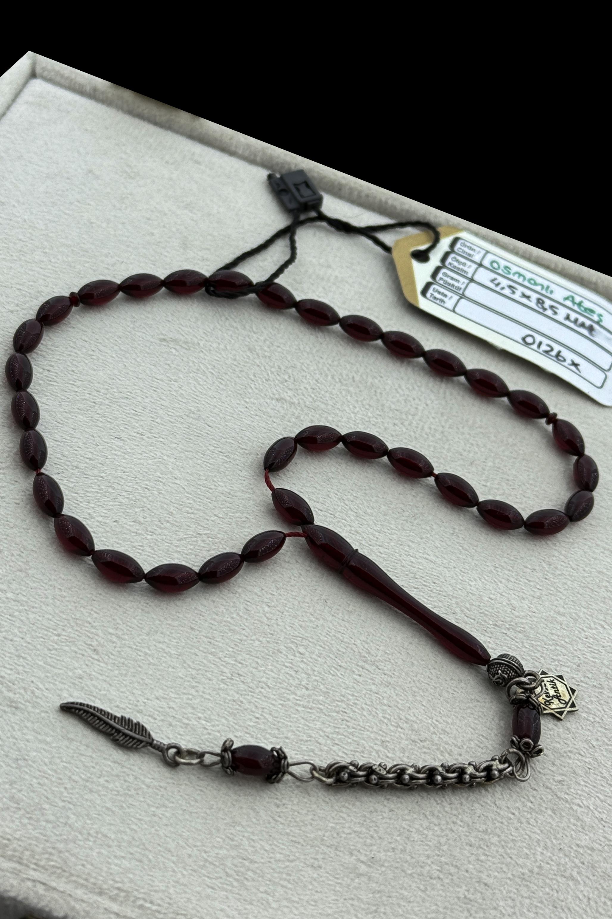 Mahmut Usta Ateş Kehribar TesbihMahmut Usta Ateş Kehribar Tesbih - Kevser AntikOsmanlı Kehribar Tesbihler