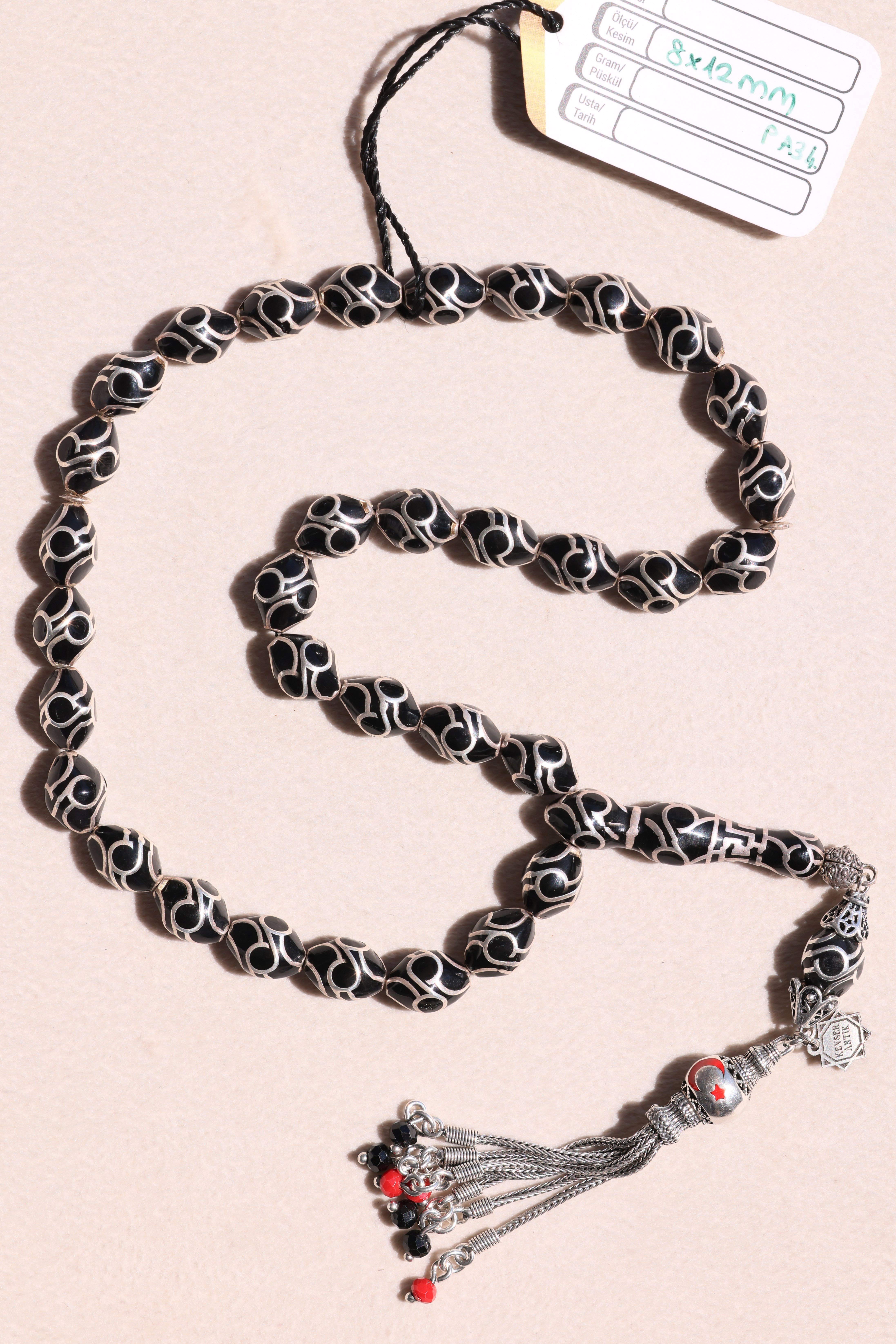 Mineli Gümüş TesbihMineli Gümüş Tesbih - Kevser AntikErzurum Oltu Tesbihler