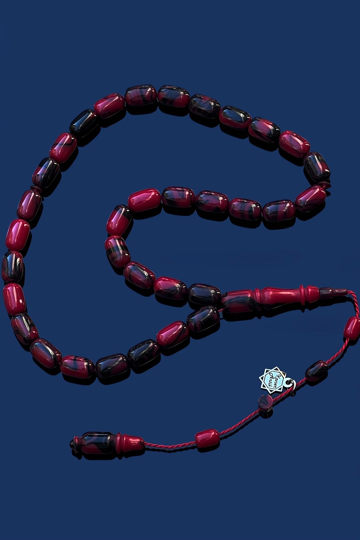 Mor Katalin TesbihMor Katalin Tesbih - Kevser AntikSıkma-Ateş Kehribar Tesbihler