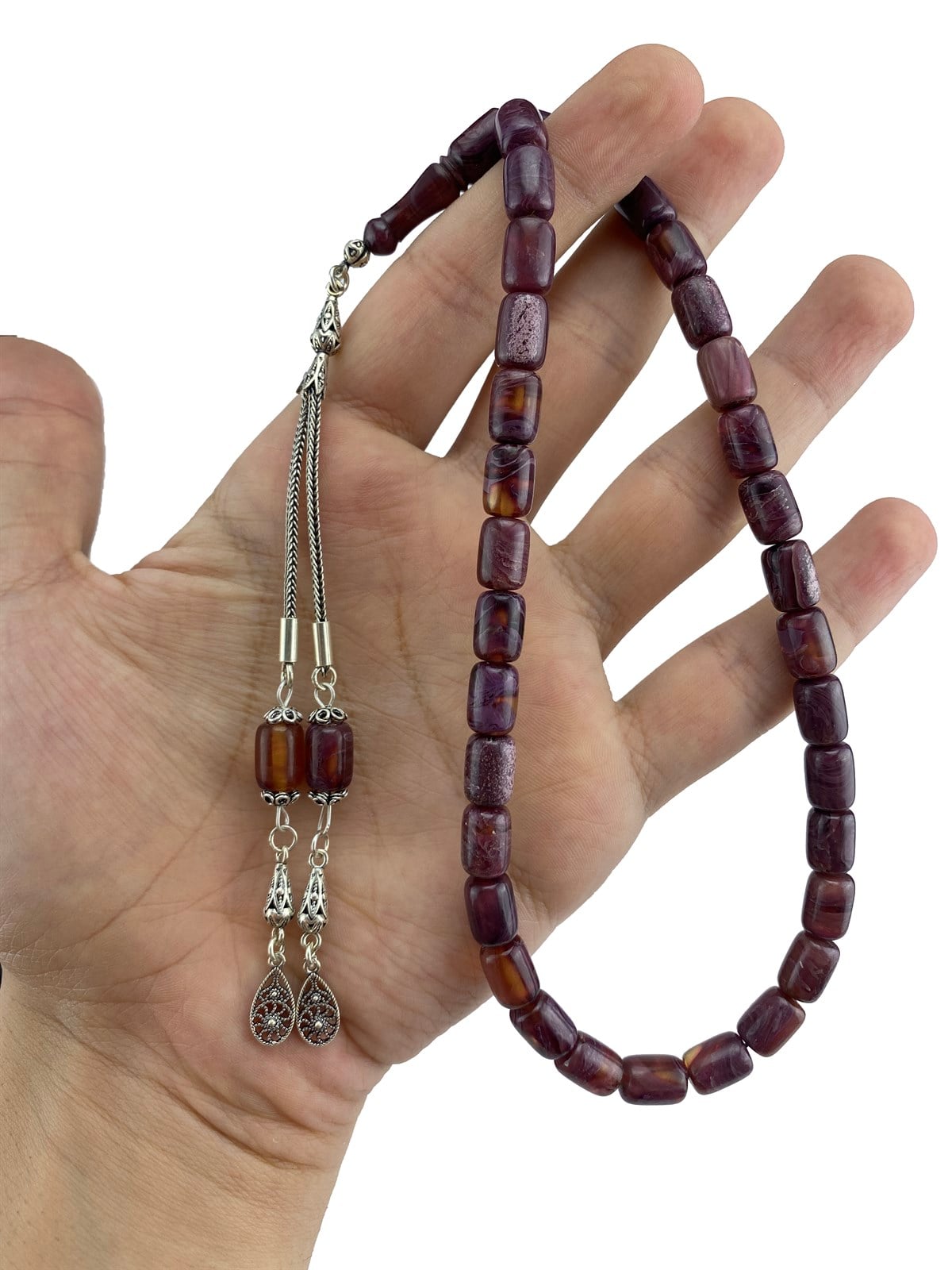 Mor Katalin TesbihMor Katalin TesbihSıkma-Ateş Kehribar Tesbihler