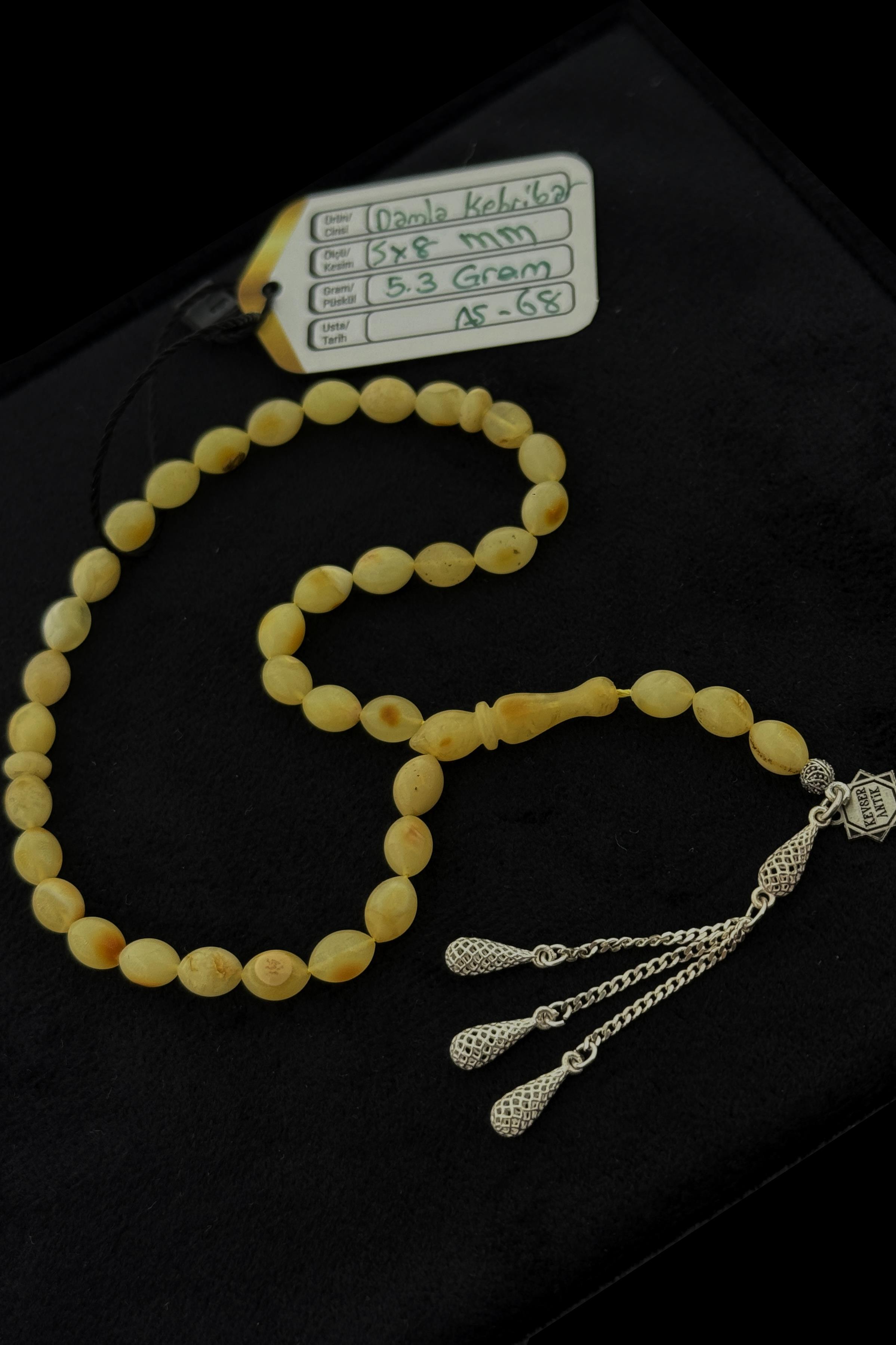 Orijinal Damla Kehribar TesbihOrijinal Damla Kehribar Tesbih - Kevser AntikDamla Kehribar Tesbihler