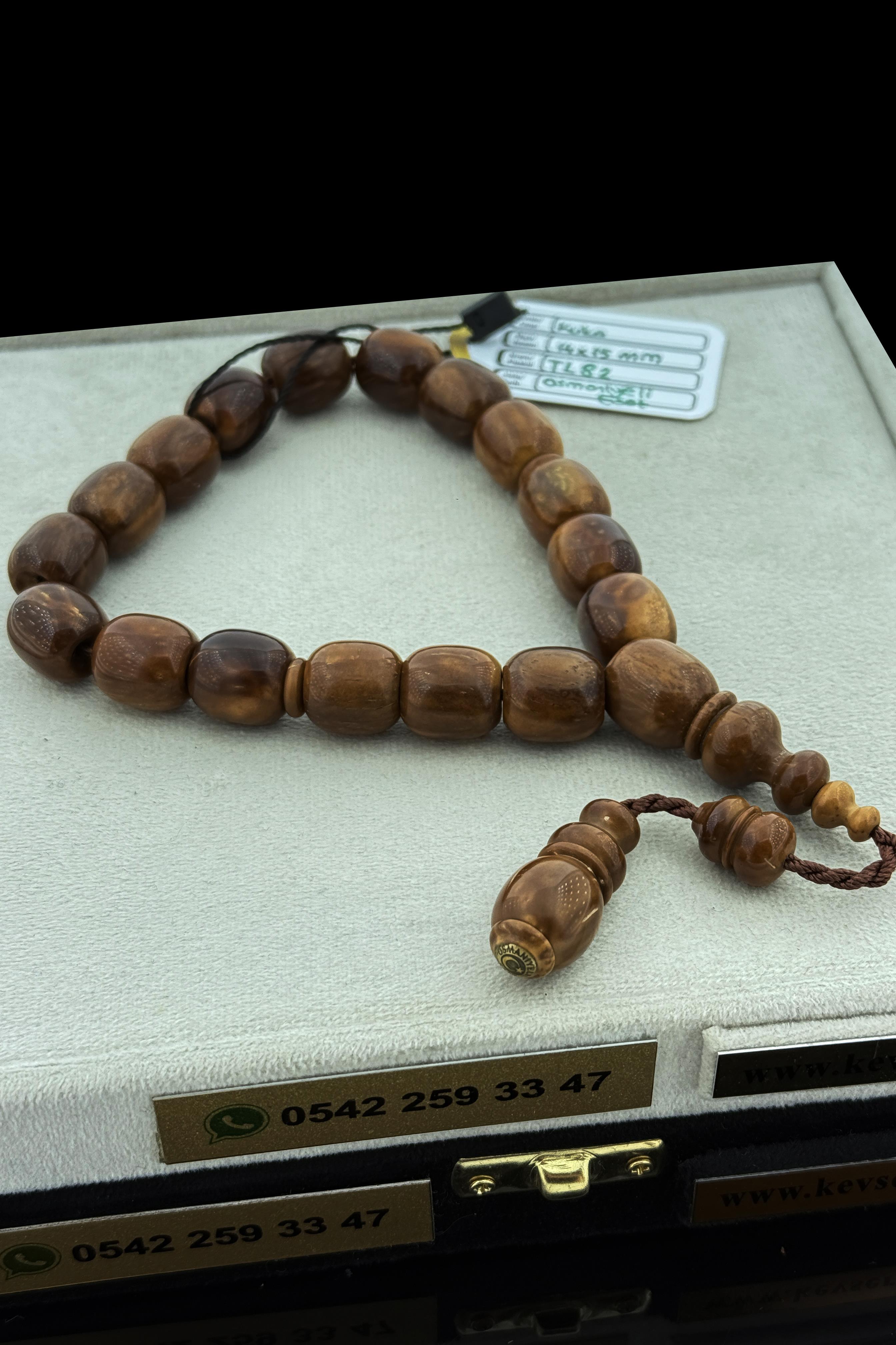 Osmaniyeli Esat Usta Maskot Kuka TesbihOsmaniyeli Esat Usta Maskot Kuka Tesbih - Kevser AntikGümüş İşlemeli Tesbihler