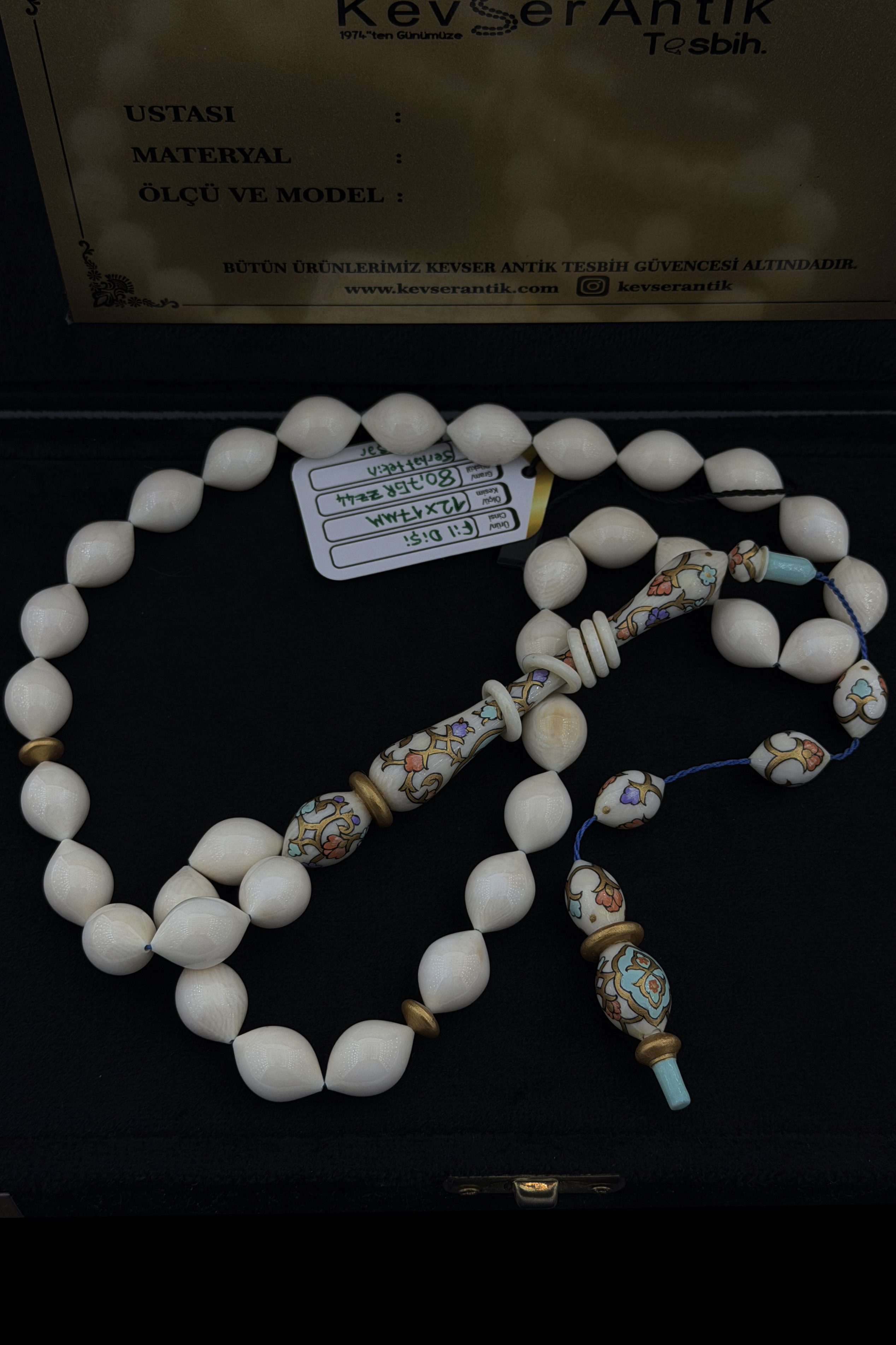 Özel Yapım Fil Dişi Tesbih – Usta Elinden ÇıkmaÖzel Yapım Fil Dişi Tesbih – Usta Elinden Çıkma - Kevser AntikÖZEL SERİ TESBİHLER