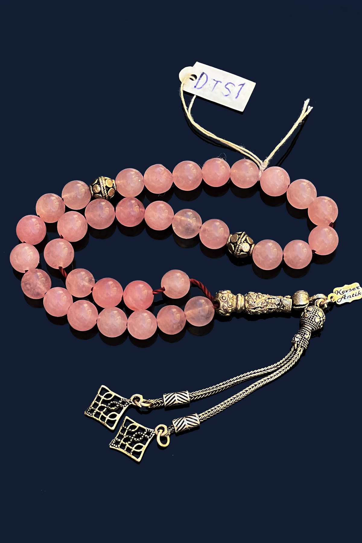 Pembe Kuvars TesbihPembe Kuvars Tesbih - Kevser AntikDoğal Taş Tesbihler