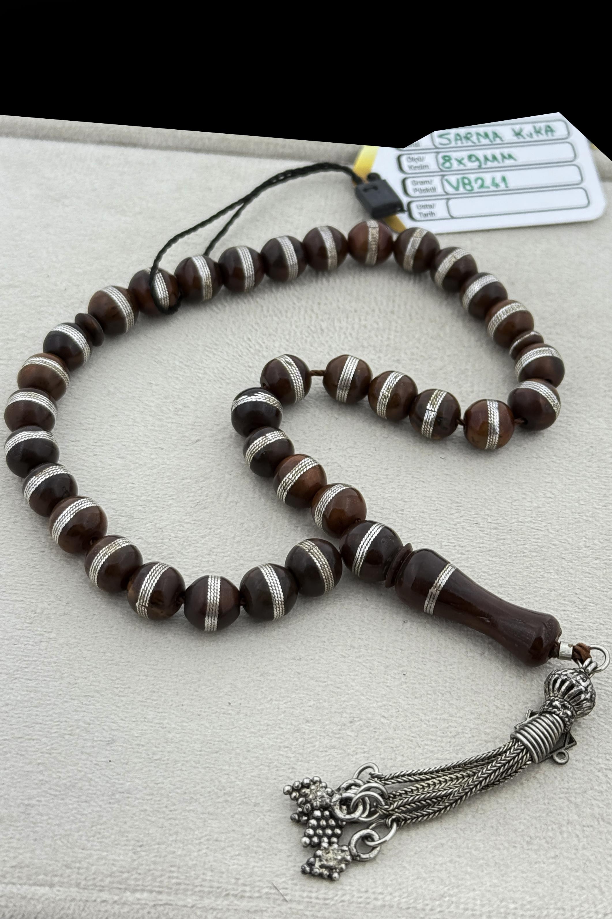 Sarma İşlemeli Kuka TesbihSarma İşlemeli Kuka Tesbih - Kevser AntikGümüş İşlemeli Tesbihler