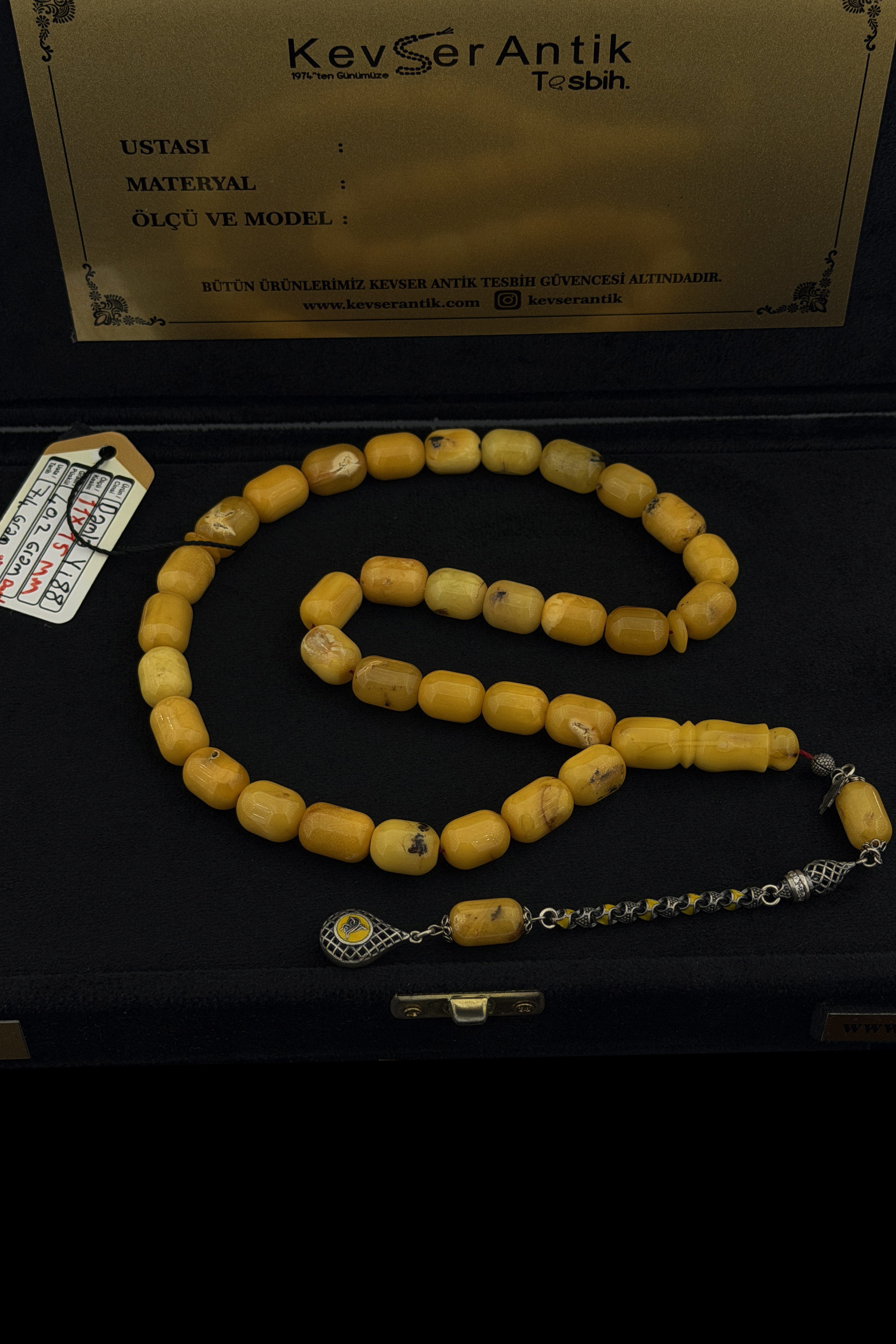 Seccar Eski Rus Kehribar TesbihSeccar Eski Rus Kehribar Tesbih - Kevser AntikDamla Kehribar Tesbihler