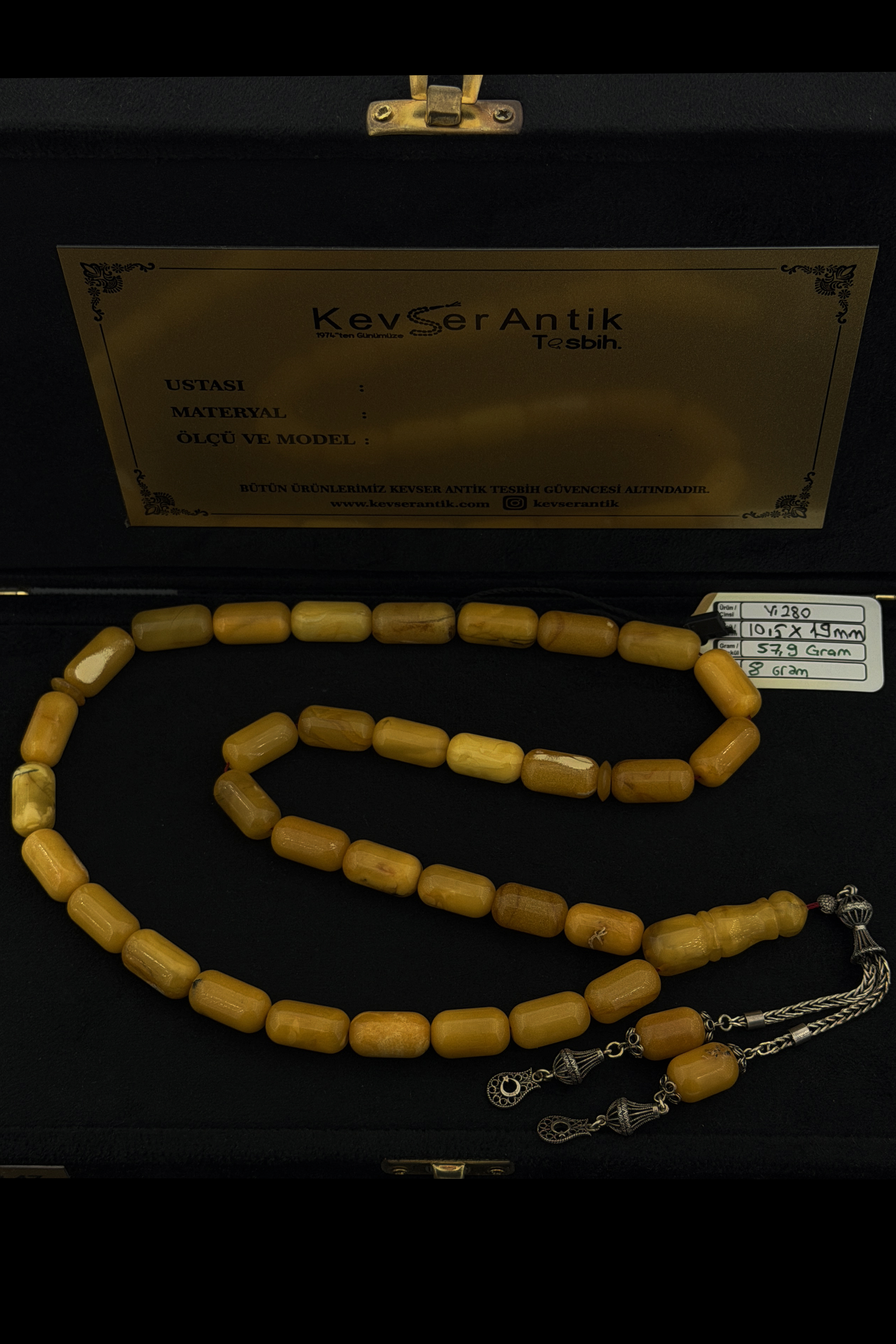 Seccar Kapsül Damla Kehribar TesbihSeccar Kapsül Damla Kehribar Tesbih - Kevser AntikDamla Kehribar Tesbihler