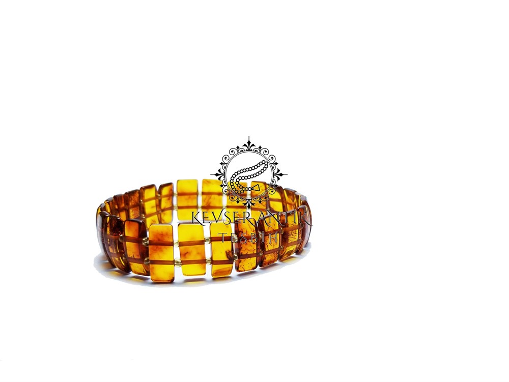 Şeffaf Damla Kehribar Bileklik