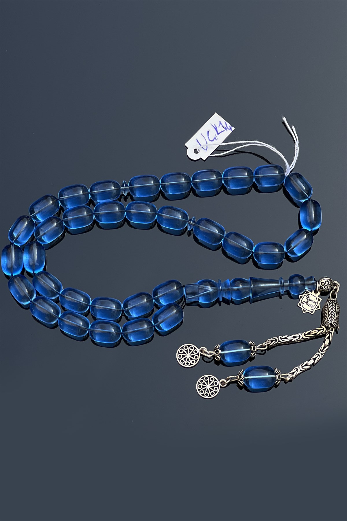 Şeffaf delim uçak camı tesbihiŞeffaf delim uçak camı tesbihi - Kevser AntikSıkma-Ateş Kehribar Tesbihler