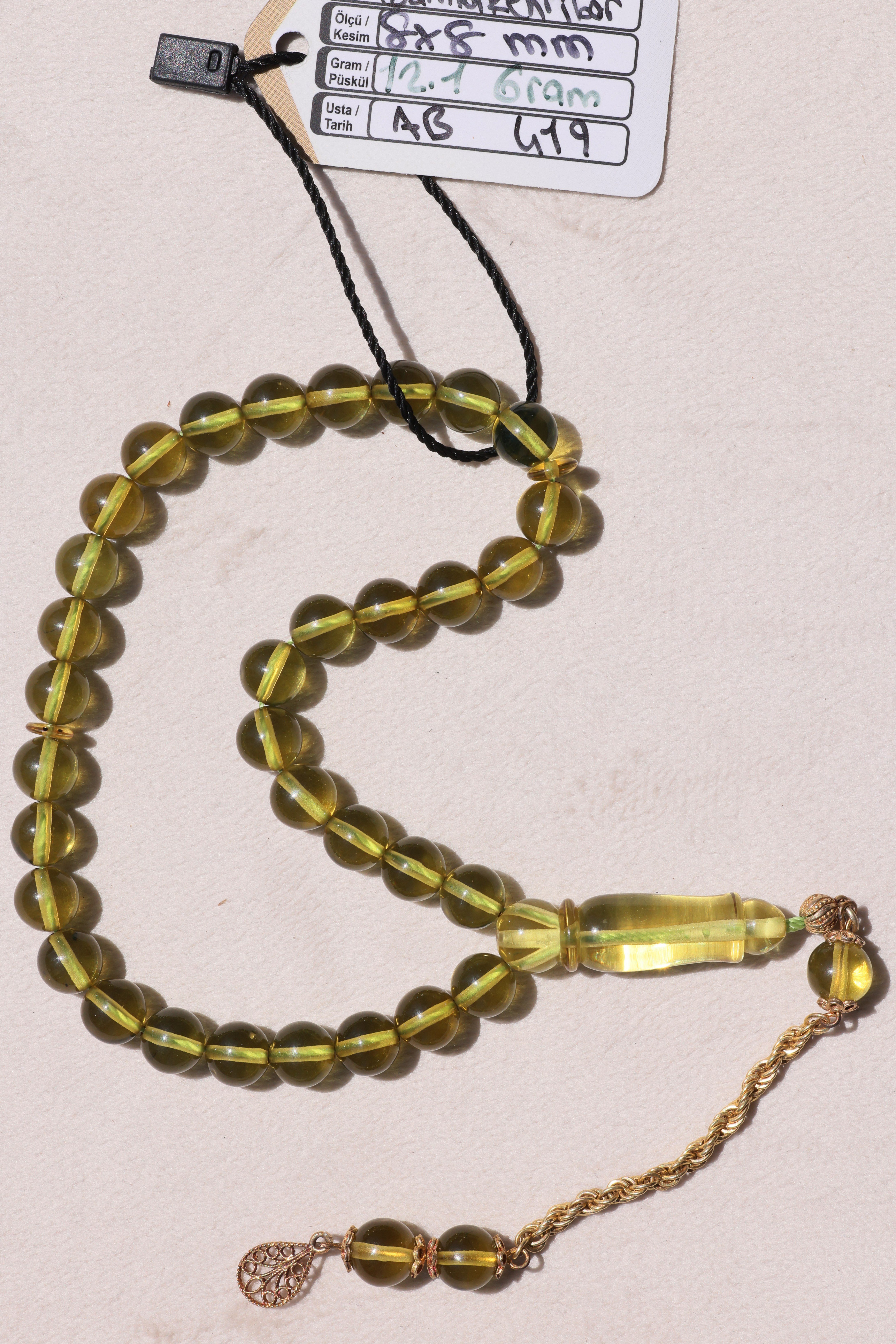 Şeffaf Parça Damla Kehribar TesbihŞeffaf Parça Damla Kehribar Tesbih - Kevser AntikDamla Kehribar Tesbihler