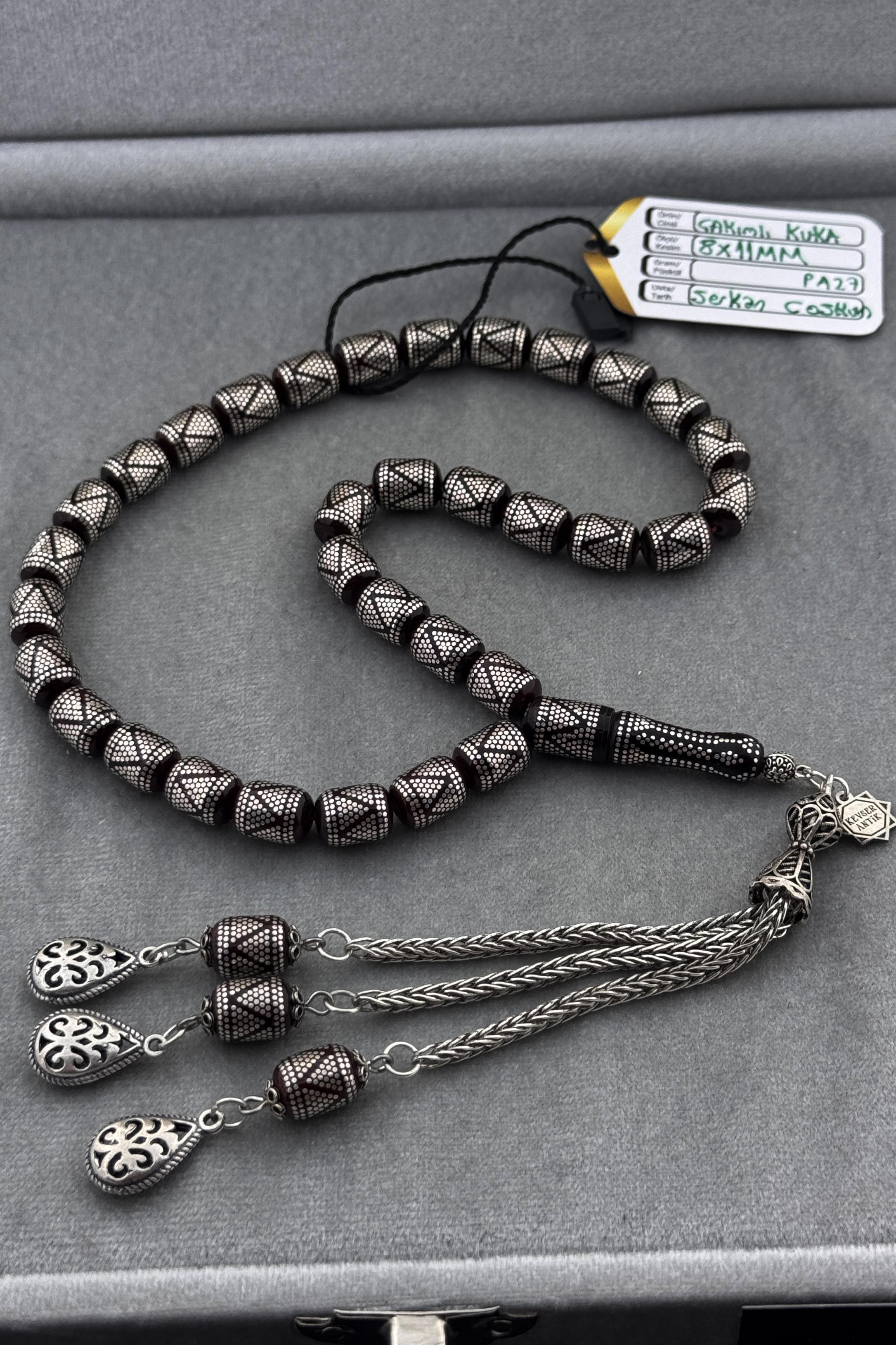 Serkan Coşkun Full İşlemeli Kuka TesbihSerkan Coşkun Full İşlemeli Kuka Tesbih - Kevser AntikGümüş İşlemeli Tesbihler