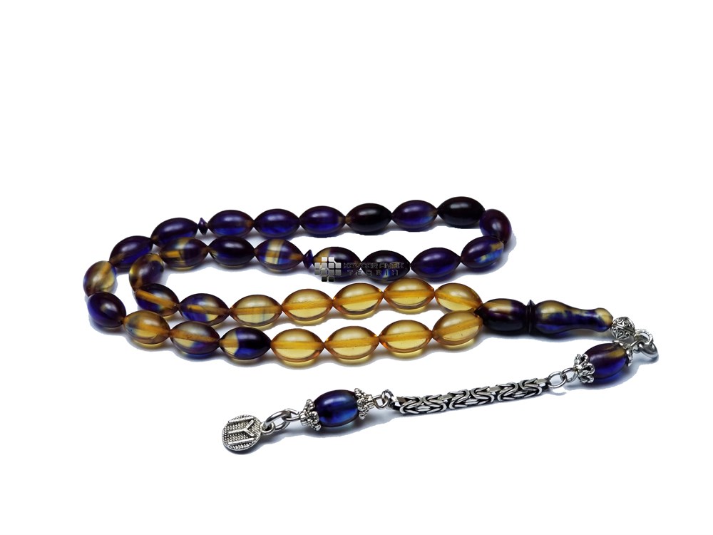 Turkuaz Ateş-Kehribar Tesbih