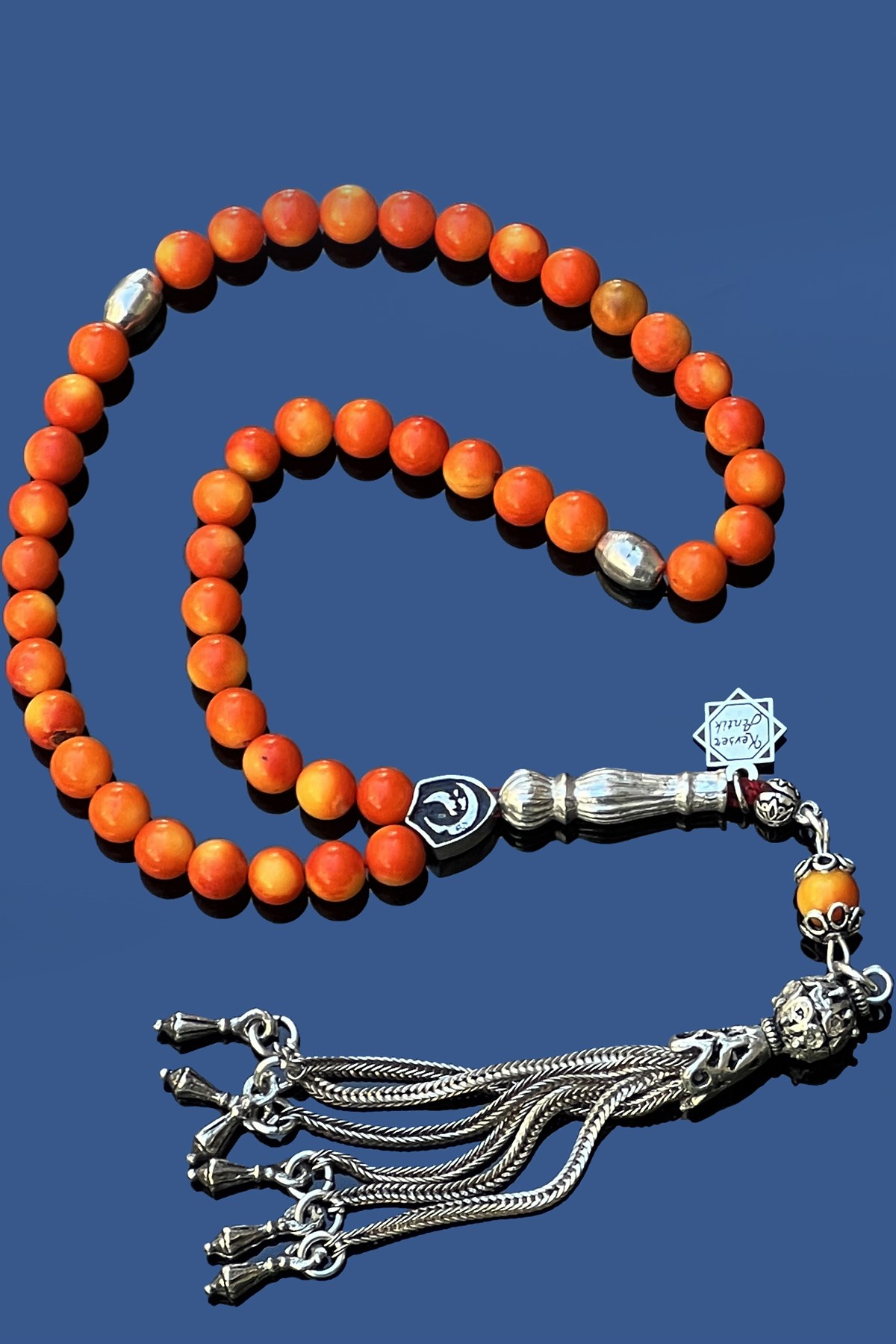 Turuncu Mercan TesbihTuruncu Mercan Tesbih - Kevser AntikDoğal Taş Tesbihler