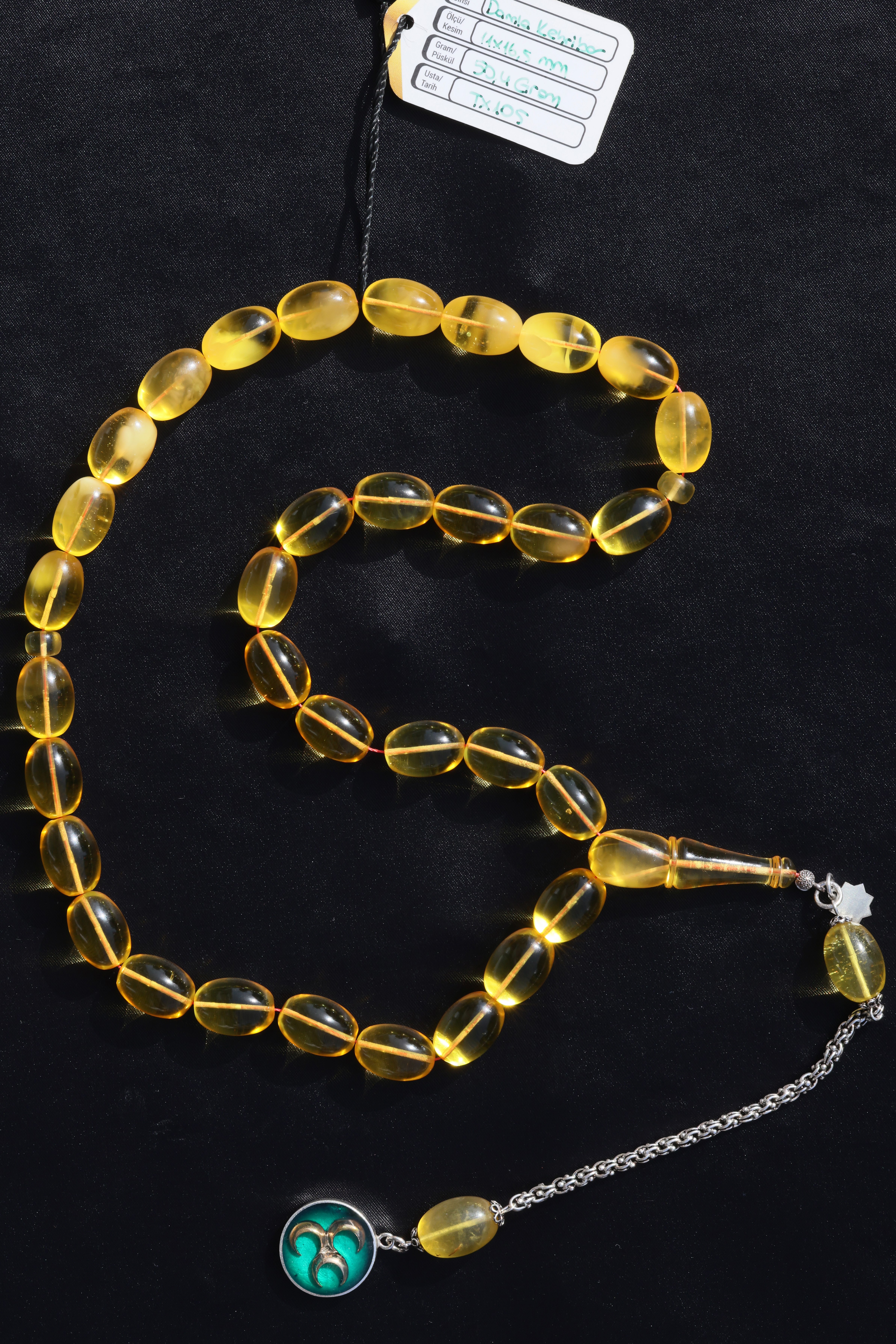 Üst Düzey Şeffaf Damla TesbihÜst Düzey Şeffaf Damla Tesbih - Kevser AntikDamla Kehribar Tesbihler